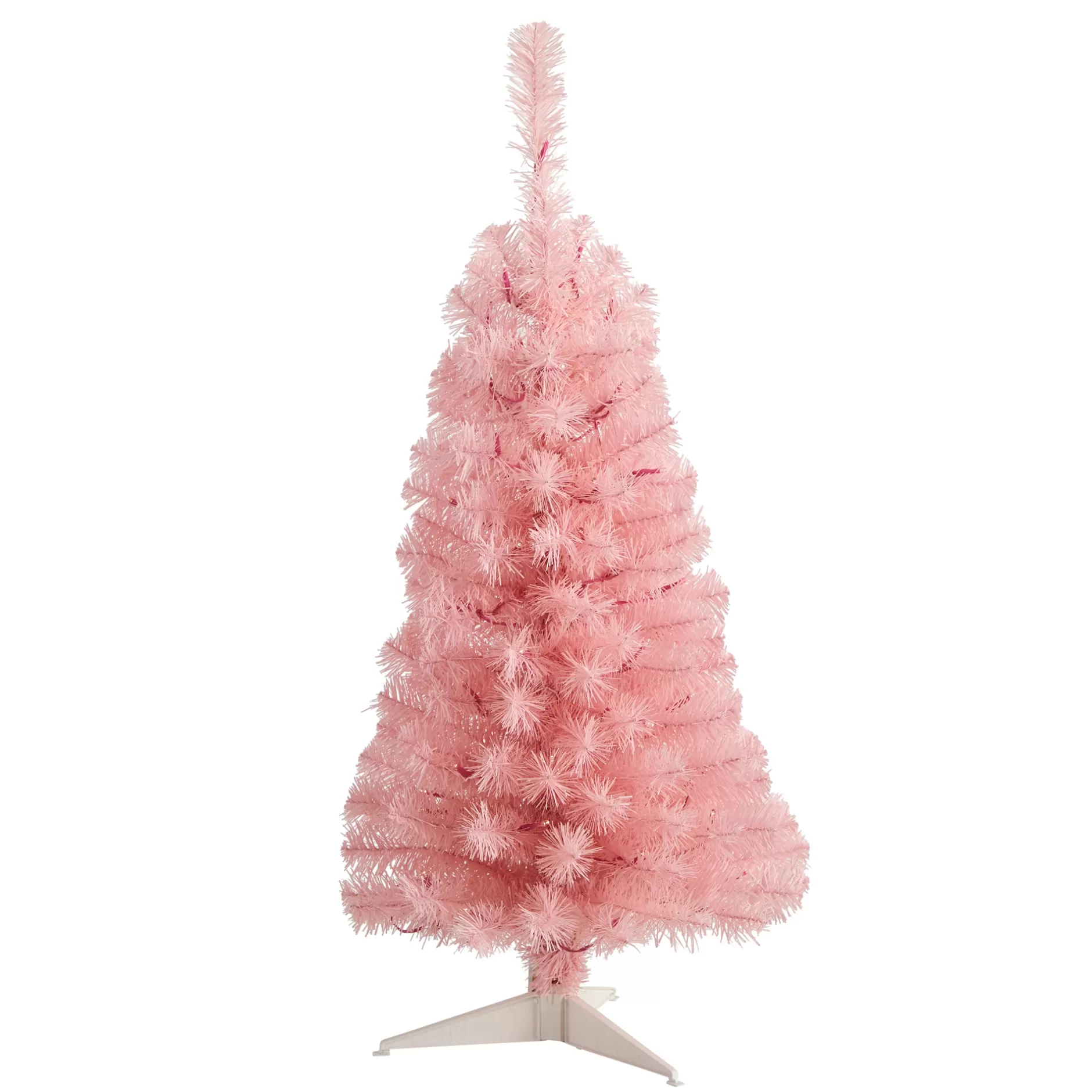 Hot 3' Pre-Lit Mini Pink Artificial Christmas Tree, Clear Led Lights Colorful