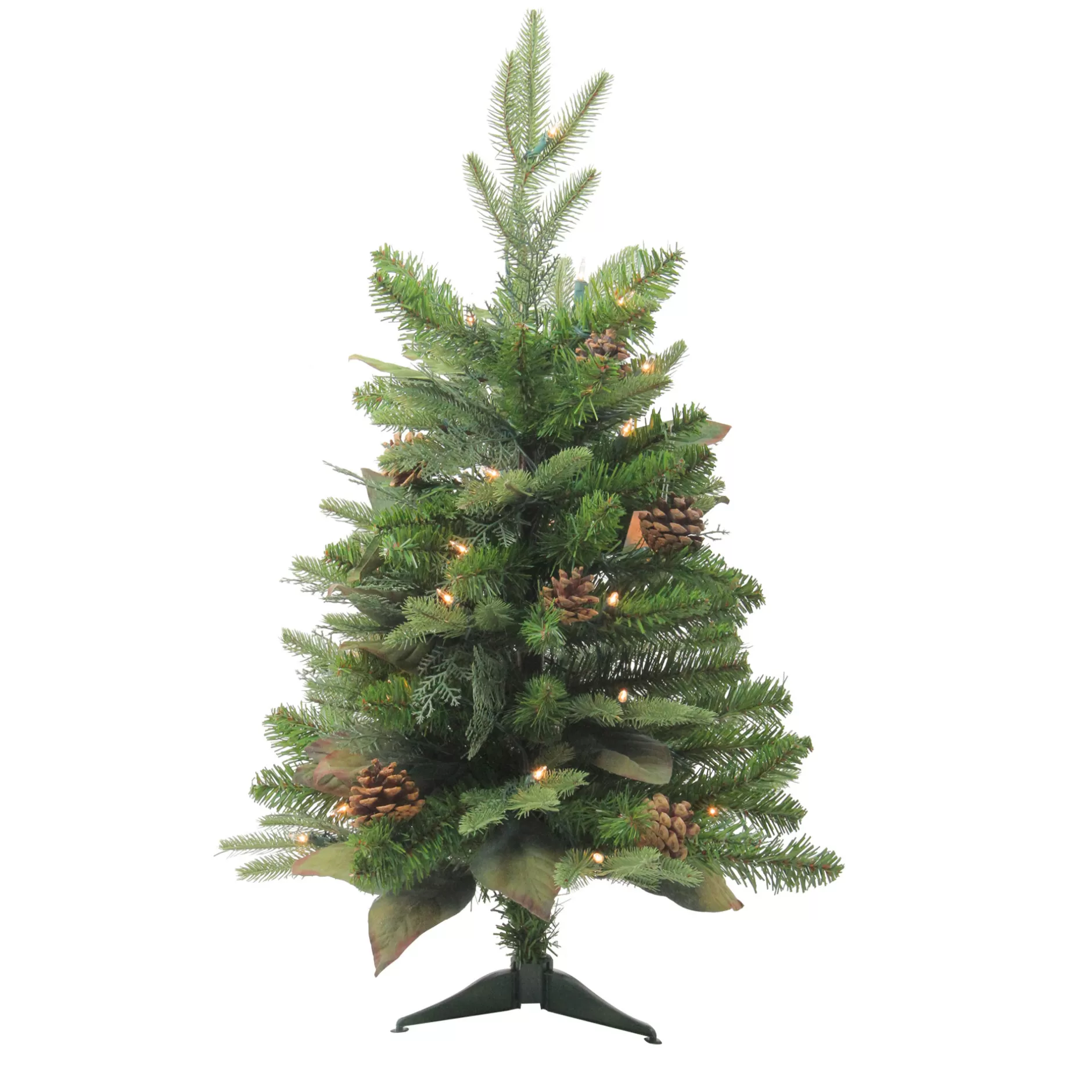 Flash Sale 2.5' Pre-Lit Mixed Winter Pine Artificial Christmas Tree - Clear Lights Pre-Lit