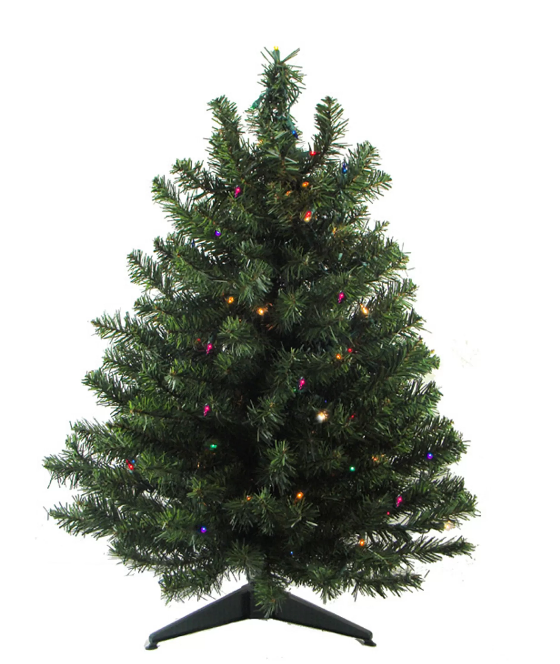 Best 3' Pre-Lit Natural Two-Tone Pine Artificial Christmas Tree - Multi-Color Led Lights - 26184198 Pre-Lit