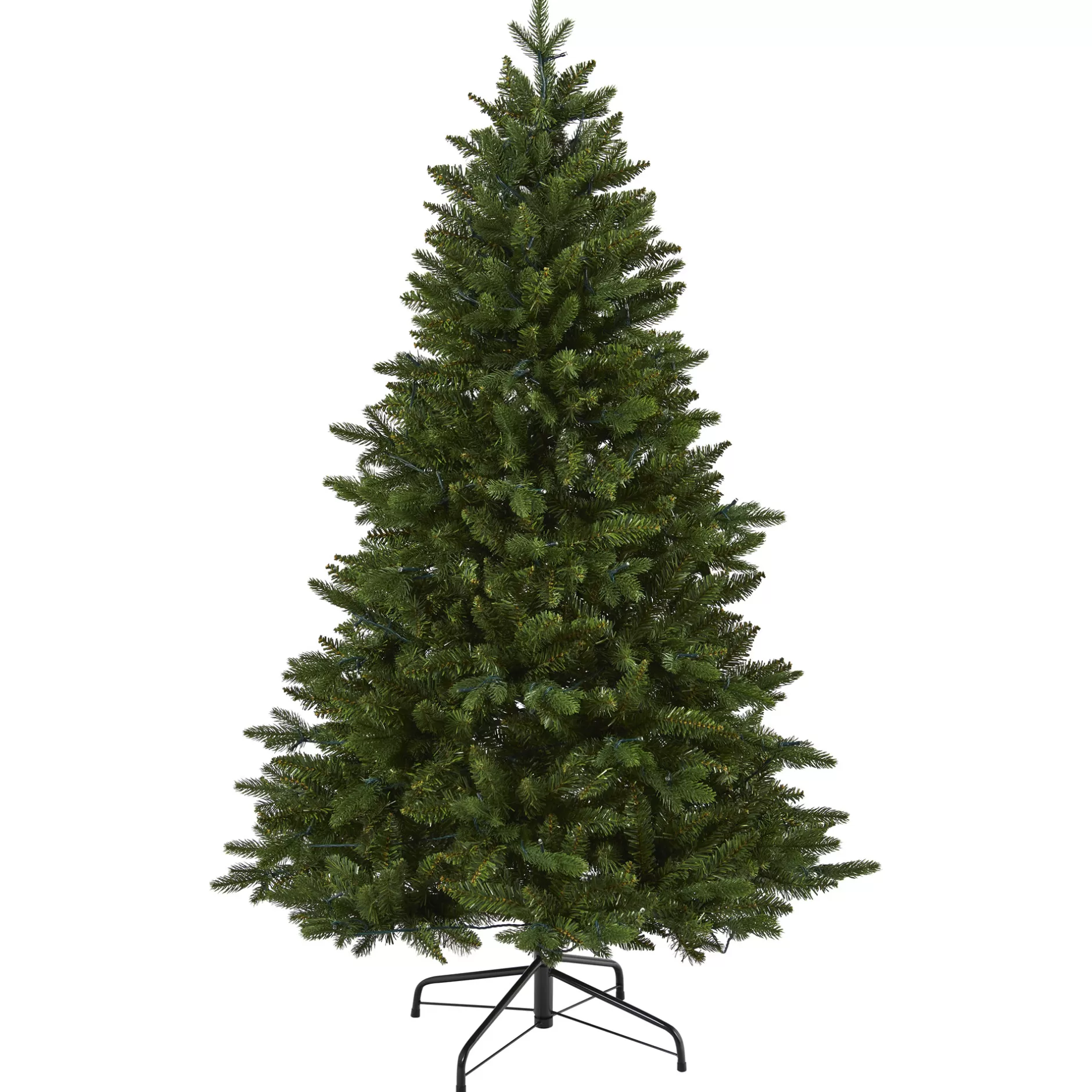 Fashion 5' Pre-Lit New Hampshire Fir Artificial Christmas Tree, Warm Clear Led Lights Pre-Lit