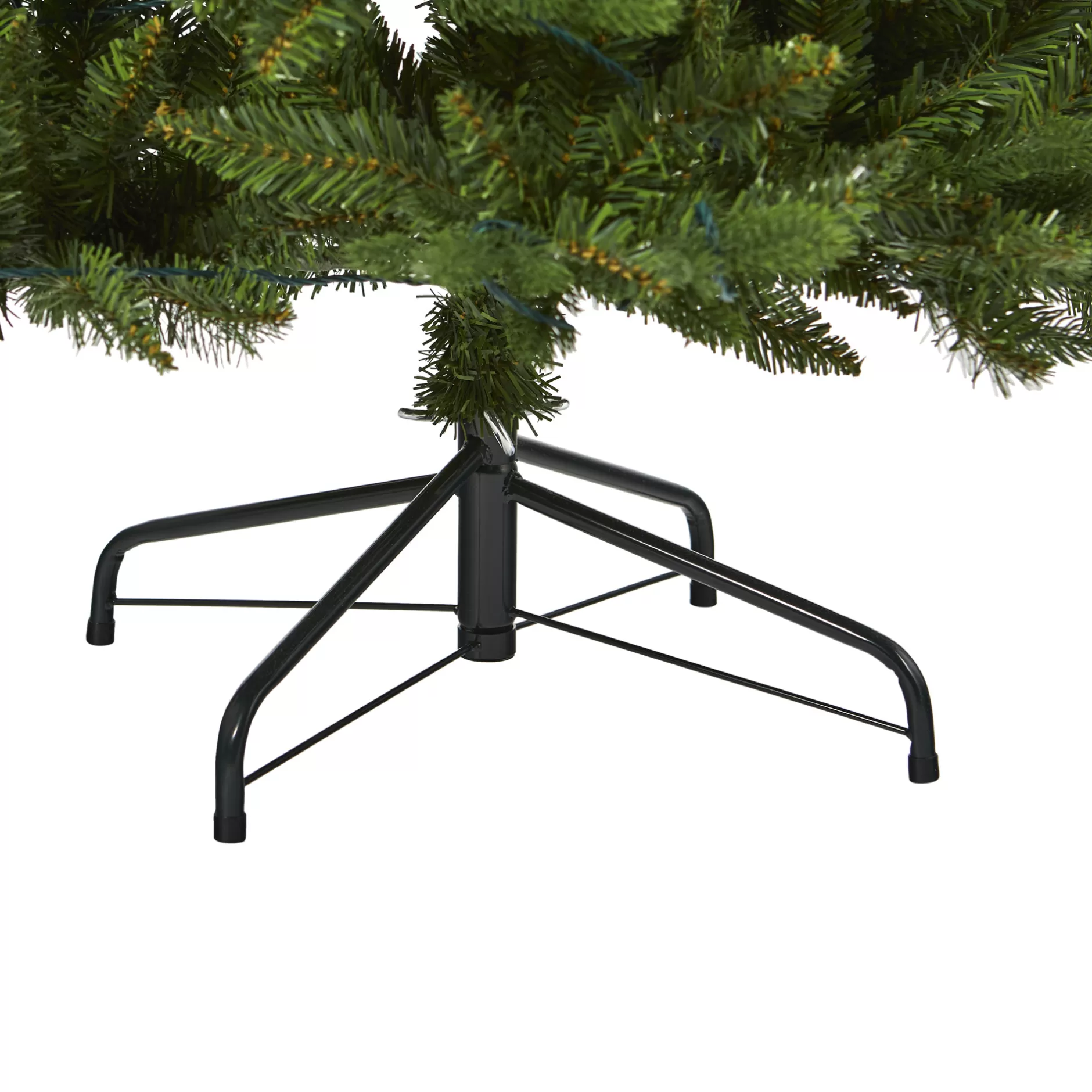 Fashion 5' Pre-Lit New Hampshire Fir Artificial Christmas Tree, Warm Clear Led Lights Pre-Lit