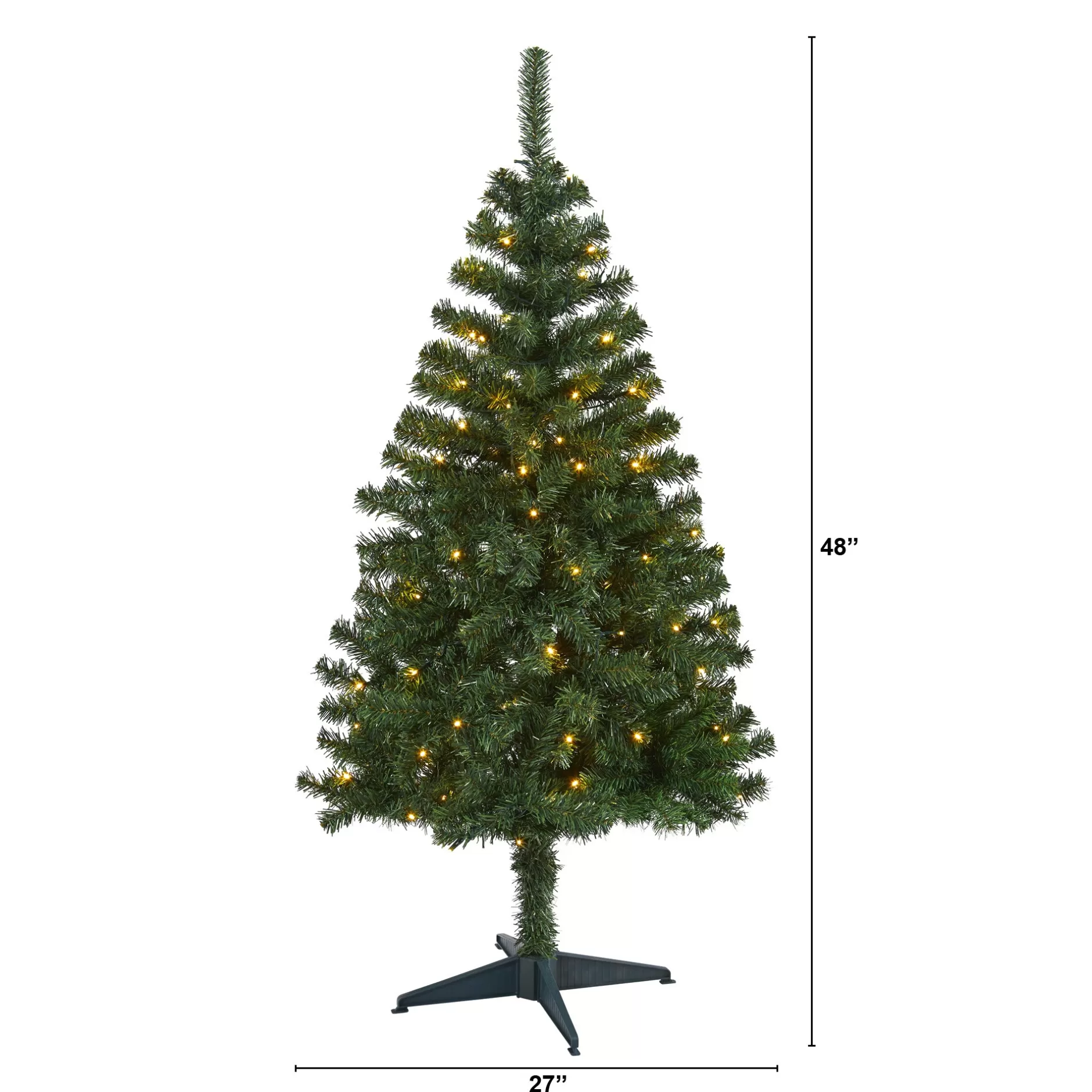 Online 4' Pre-Lit Northern Tip Artificial Christmas Tree, Clear Led Lights Pre-Lit