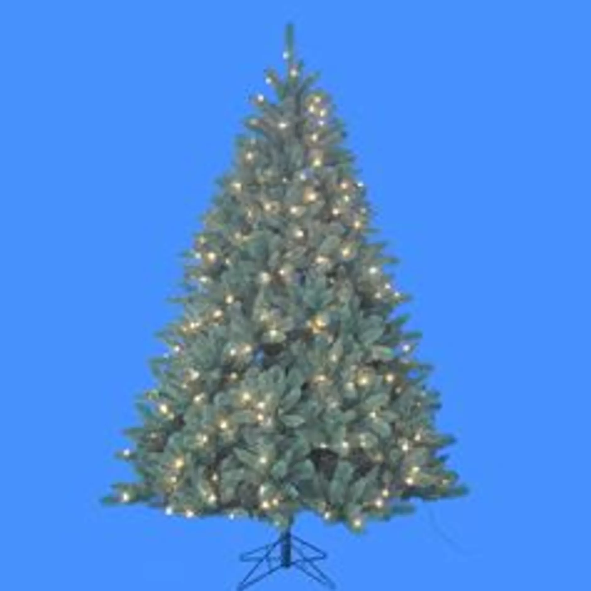 Best 7' Pre-Lit Northwood Pine Full Christmas Tree- White Lights Pre-Lit