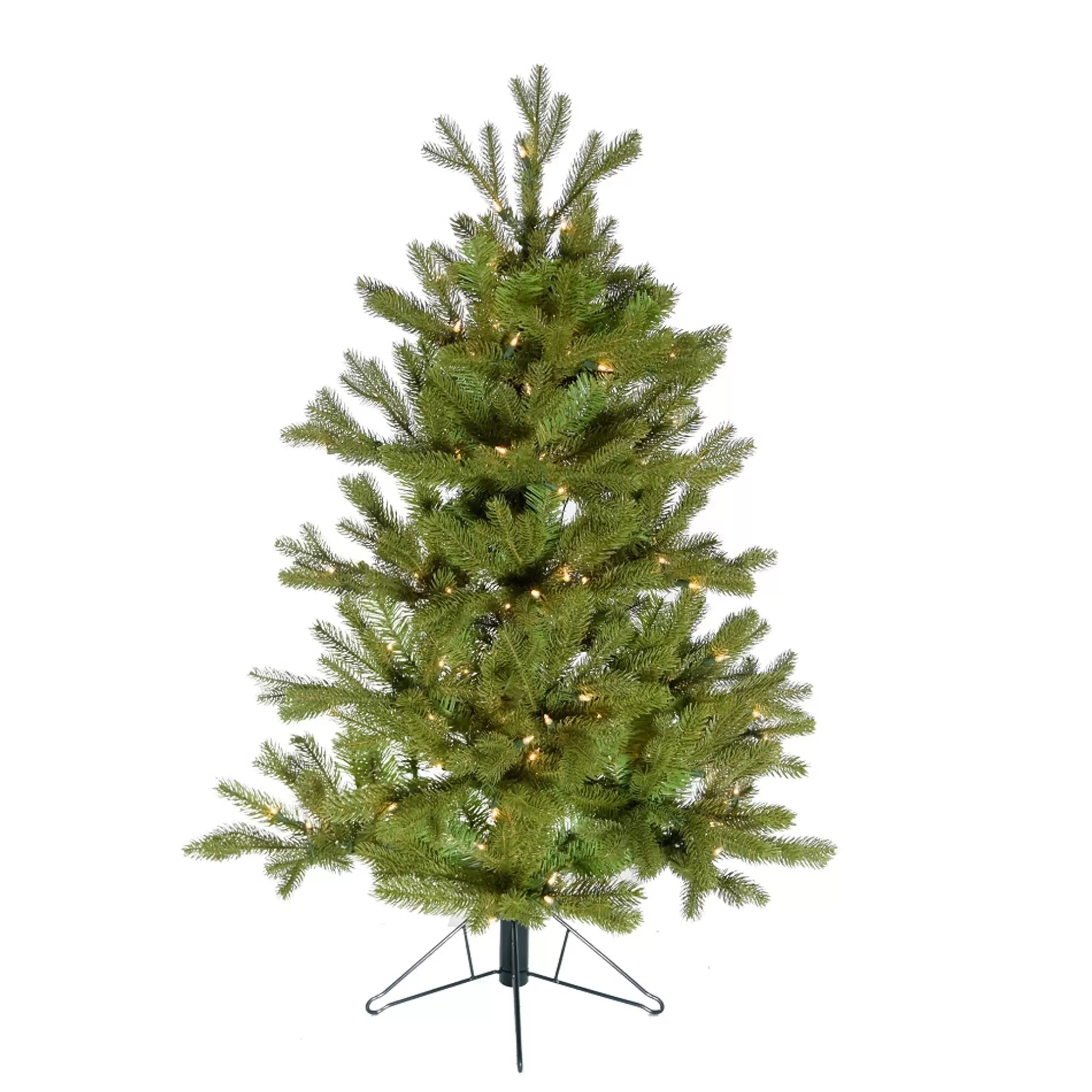 Clearance 5' Pre-Lit Pe Half Artificial Christmas Tree, Clear Lights Pre-Lit