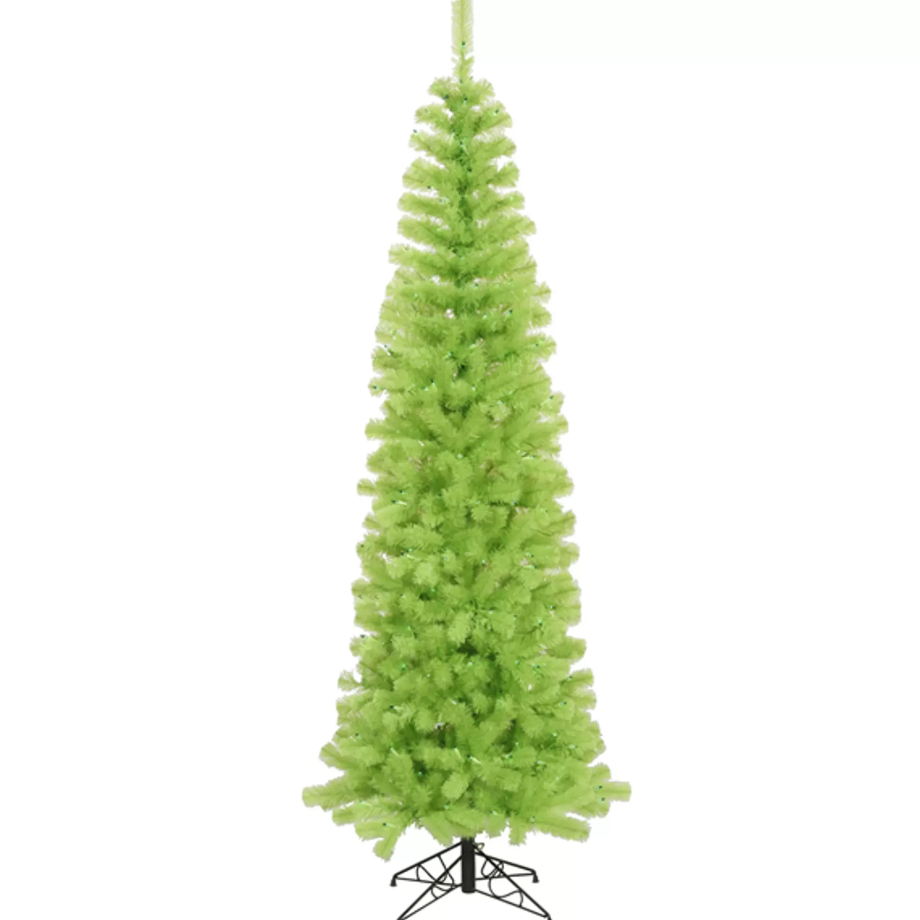 Fashion 12' Pre-Lit Pencil Artificial Christmas Tree - Green Lights Pre-Lit