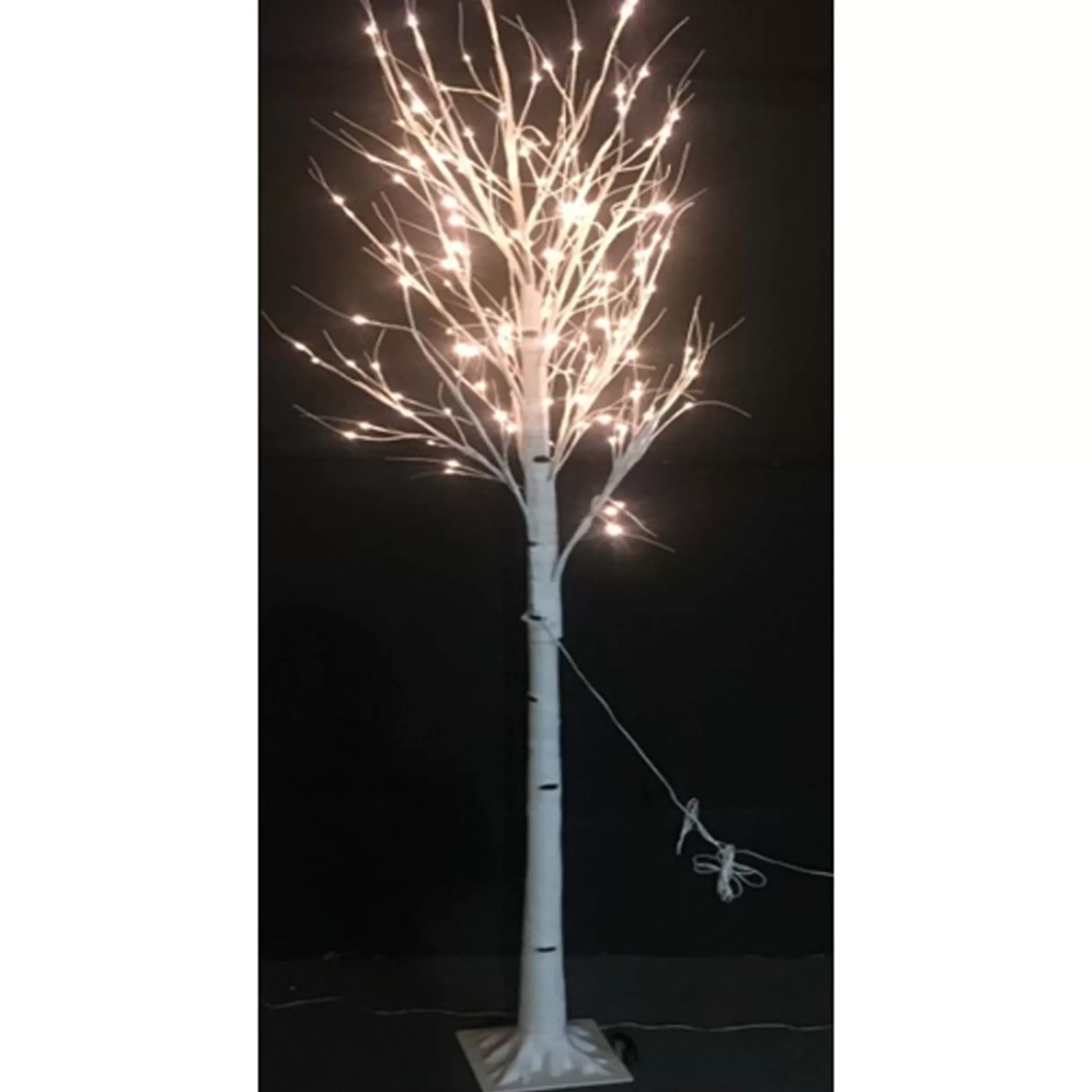 Shop 7.75' Pre-Lit Pencil Birch Artificial Christmas Tree - Warm White Led Lights Pre-Lit