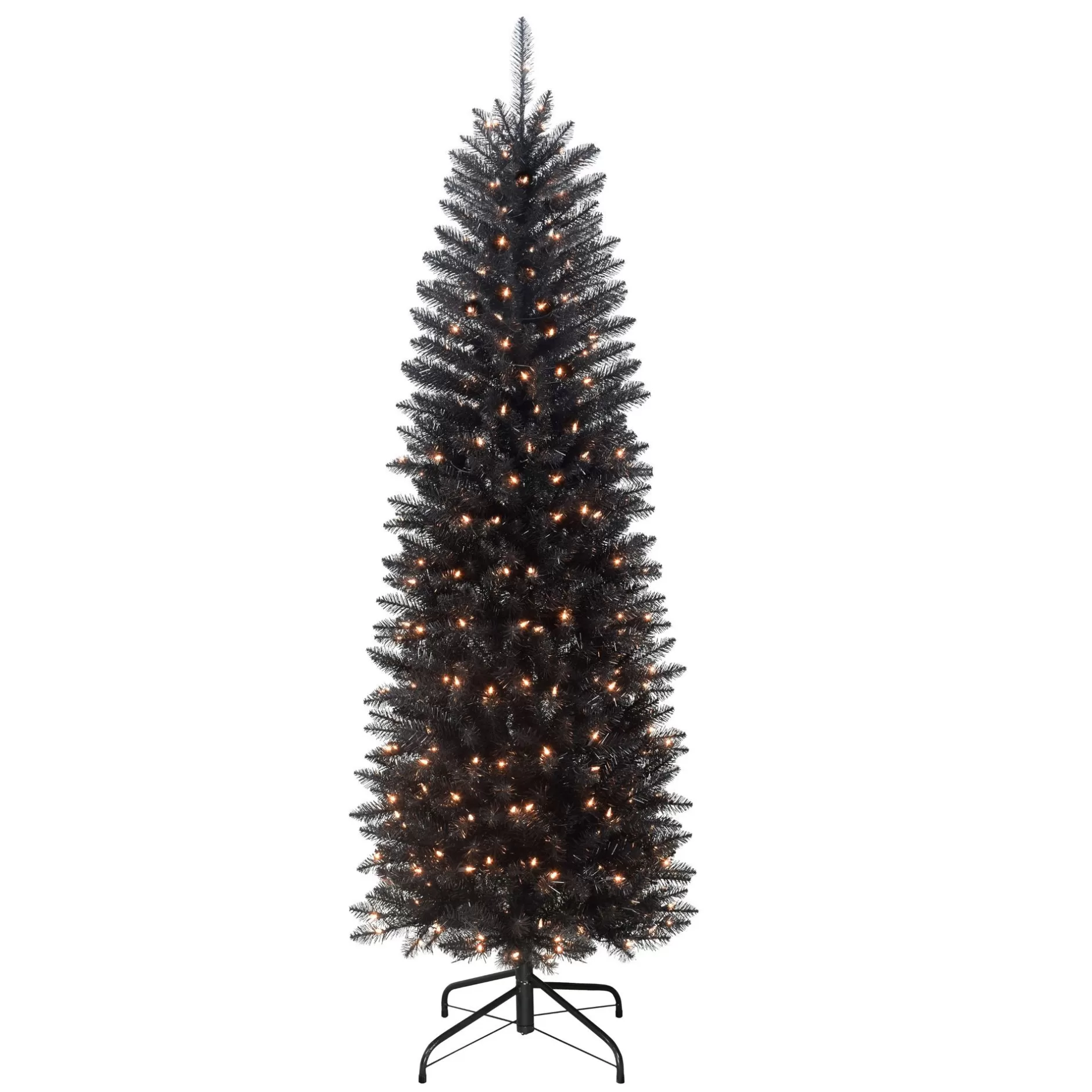 Shop 6.5' Pre-Lit Pencil Fraser Fir Artificial Christmas Tree, Clear Lights Pre-Lit