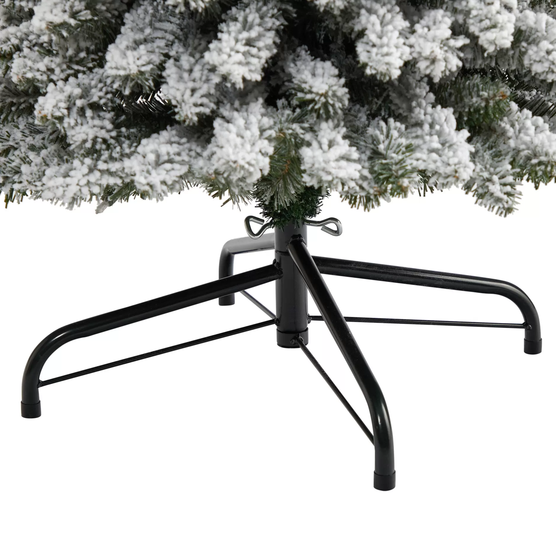 Hot 7' Pre-Lit Pencil Slim Flocked Artificial Christmas Tree, Warm Clear Led Lights Pre-Lit