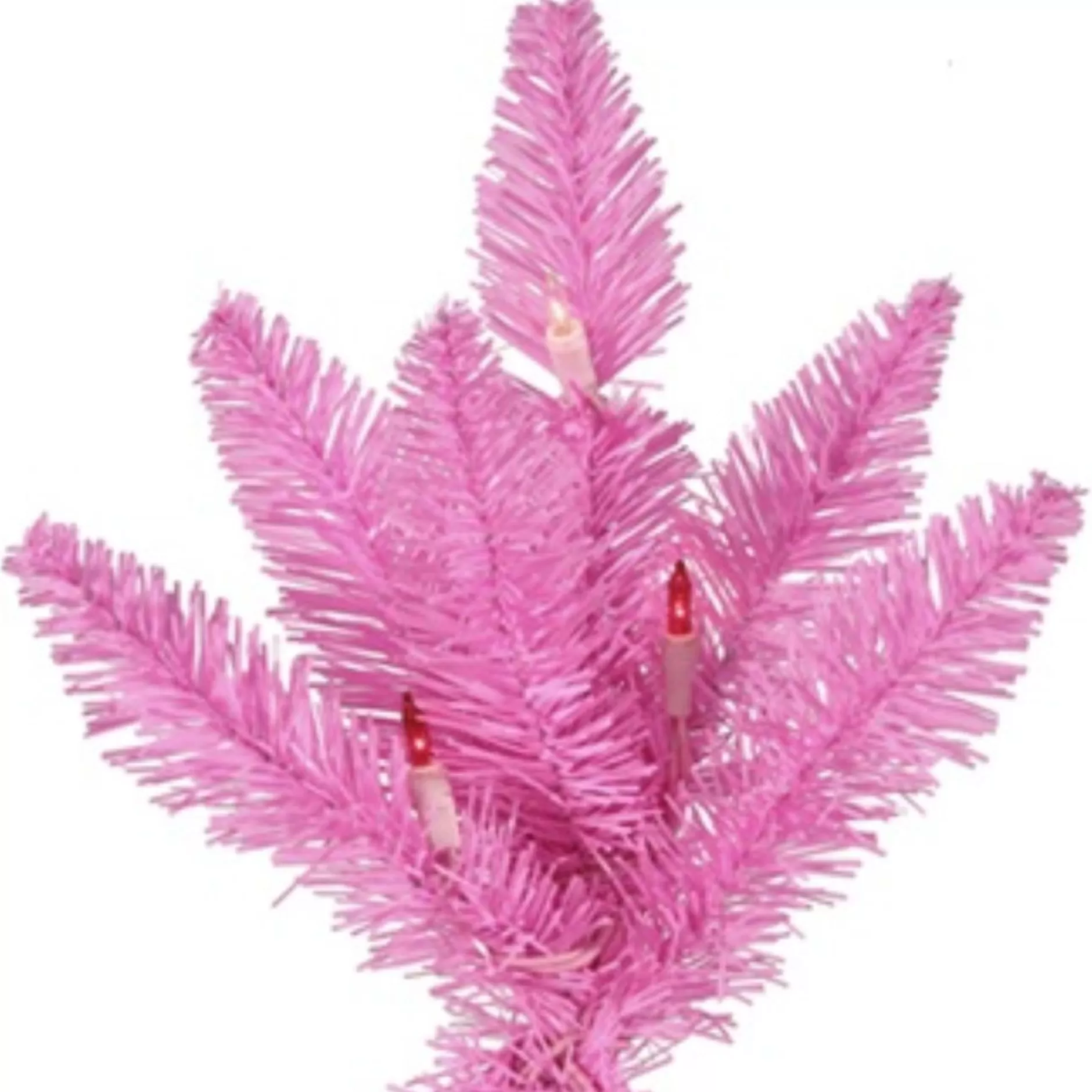 New 9' Pre-Lit Pink Medium Ashley Spruce Artificial Christmas Tree - Clear And Pink Lights Pre-Lit
