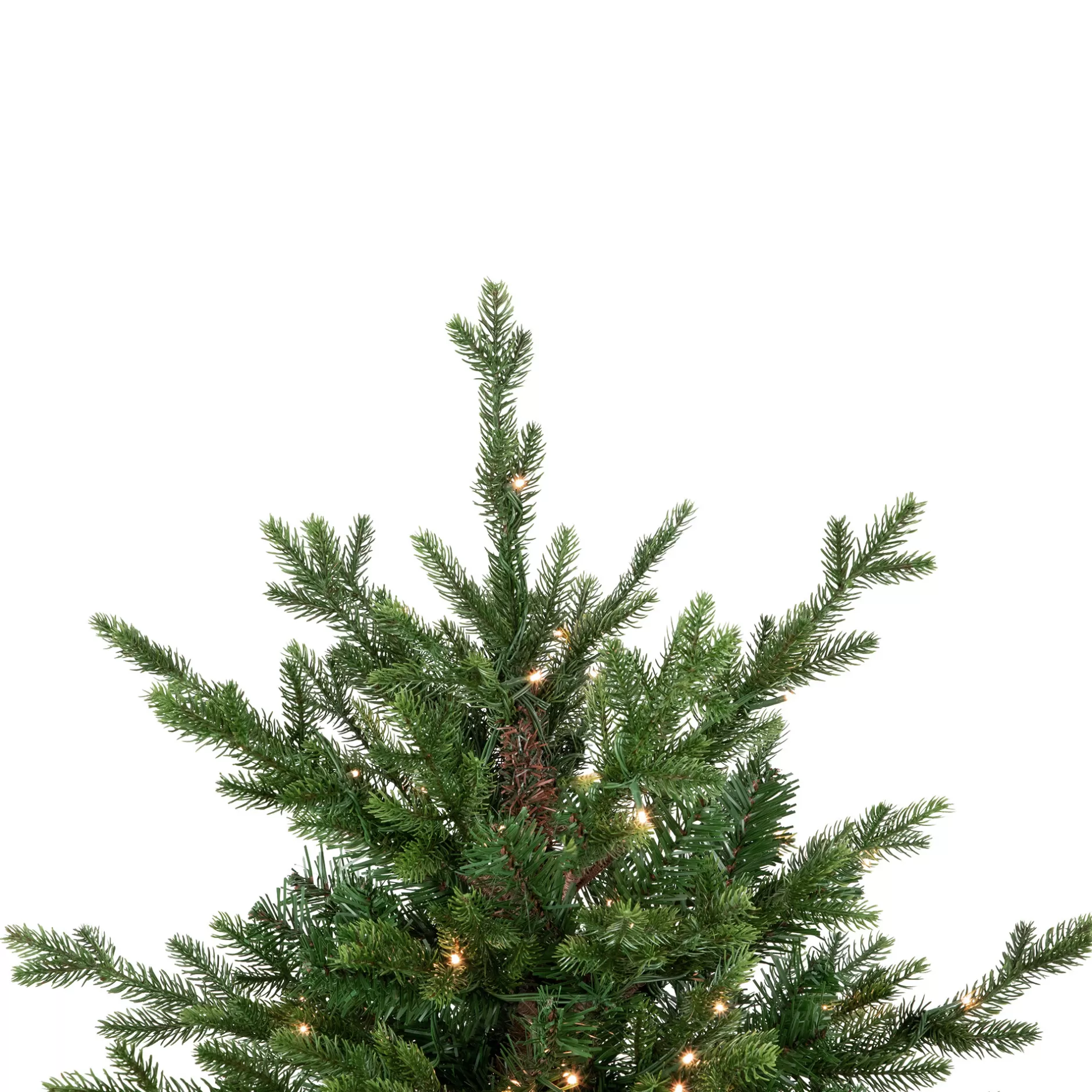 Best 4' Pre-Lit Potted Deluxe Russian Pine Artificial Christmas Tree, Warm White Led Lights Potted