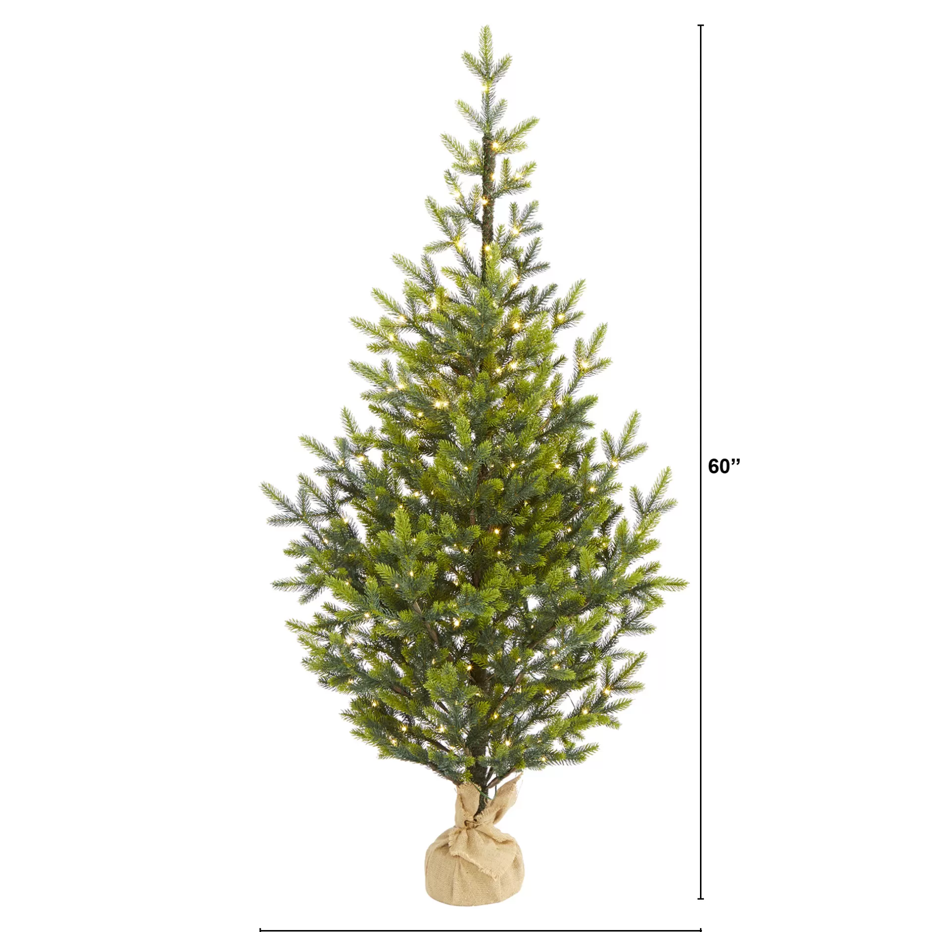 Cheap 5' Pre-Lit Potted Fraser Fir Artificial Christmas Tree, Clear Lights Potted