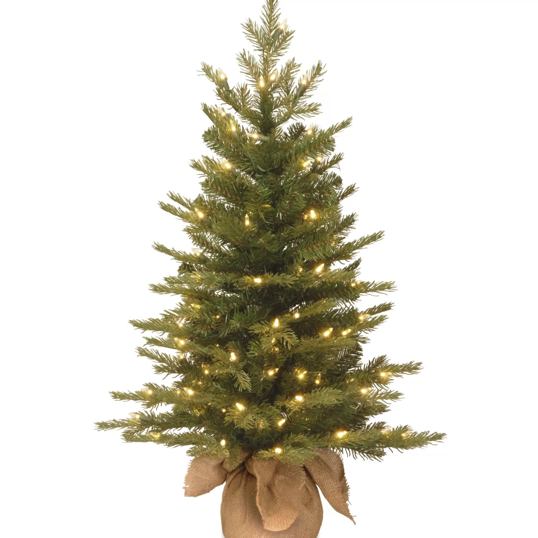 Best 3' Pre-Lit Potted Nordic Spruce Medium Artificial Christmas Tree, Clear Lights Potted