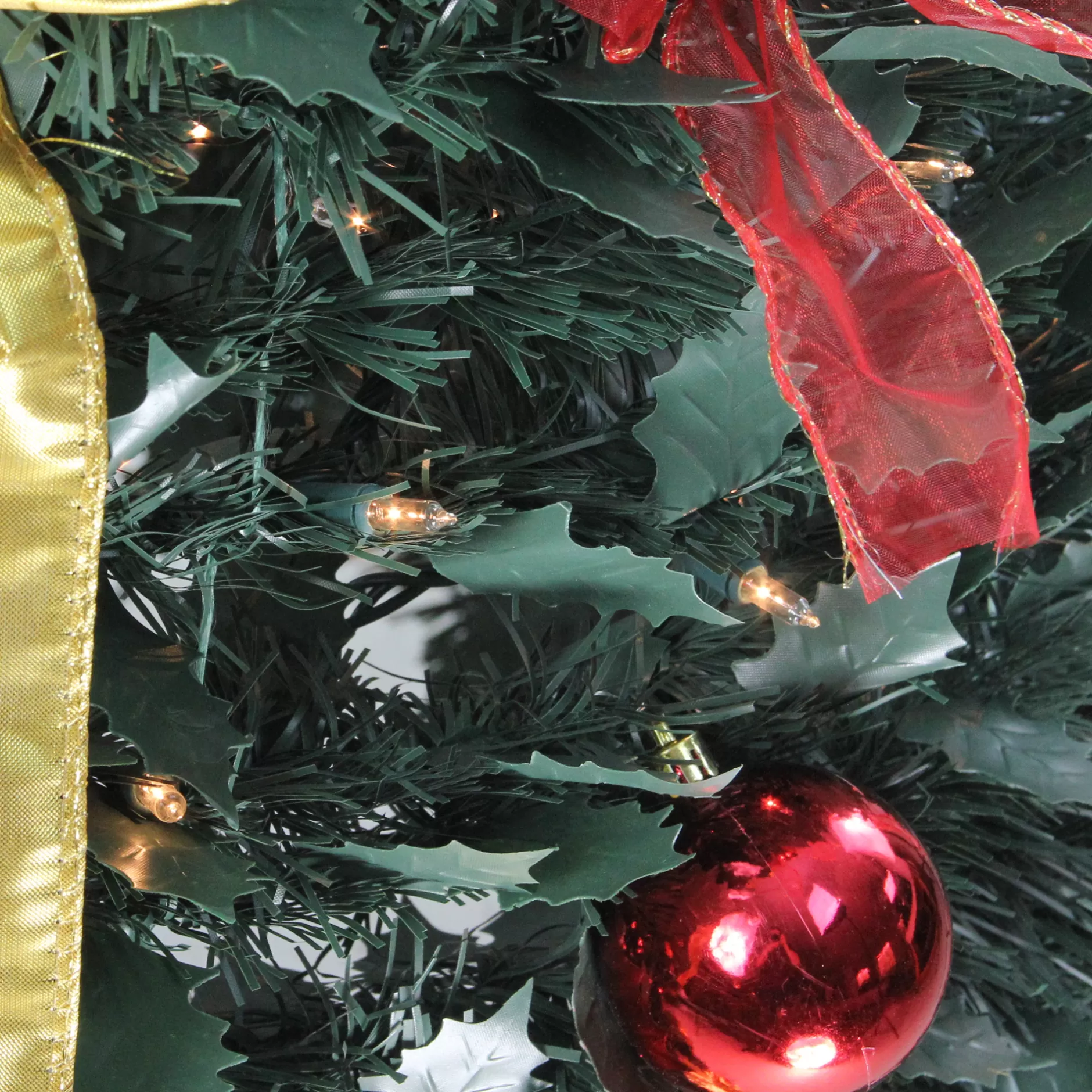 Cheap 6' Pre-Lit Red And Gold Pre-Decorated Pop-Up Artificial Christmas Tree Pop Up