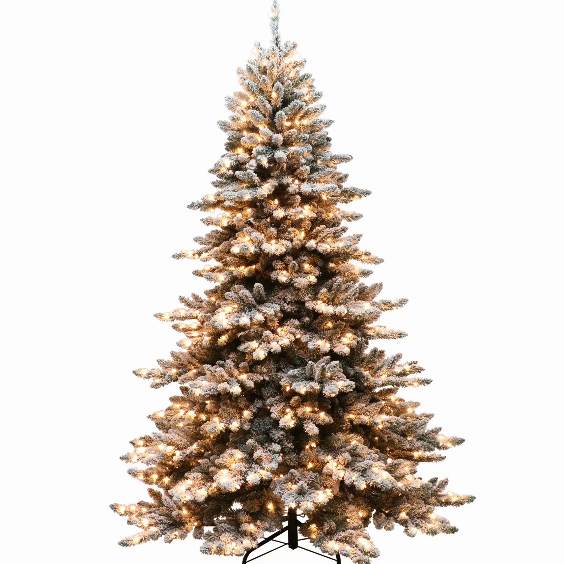 Sale 7.5' Pre-Lit Royal Majestic Spruce Green Flocked Artificial Christmas Tree – Clear Lights Pre-Lit