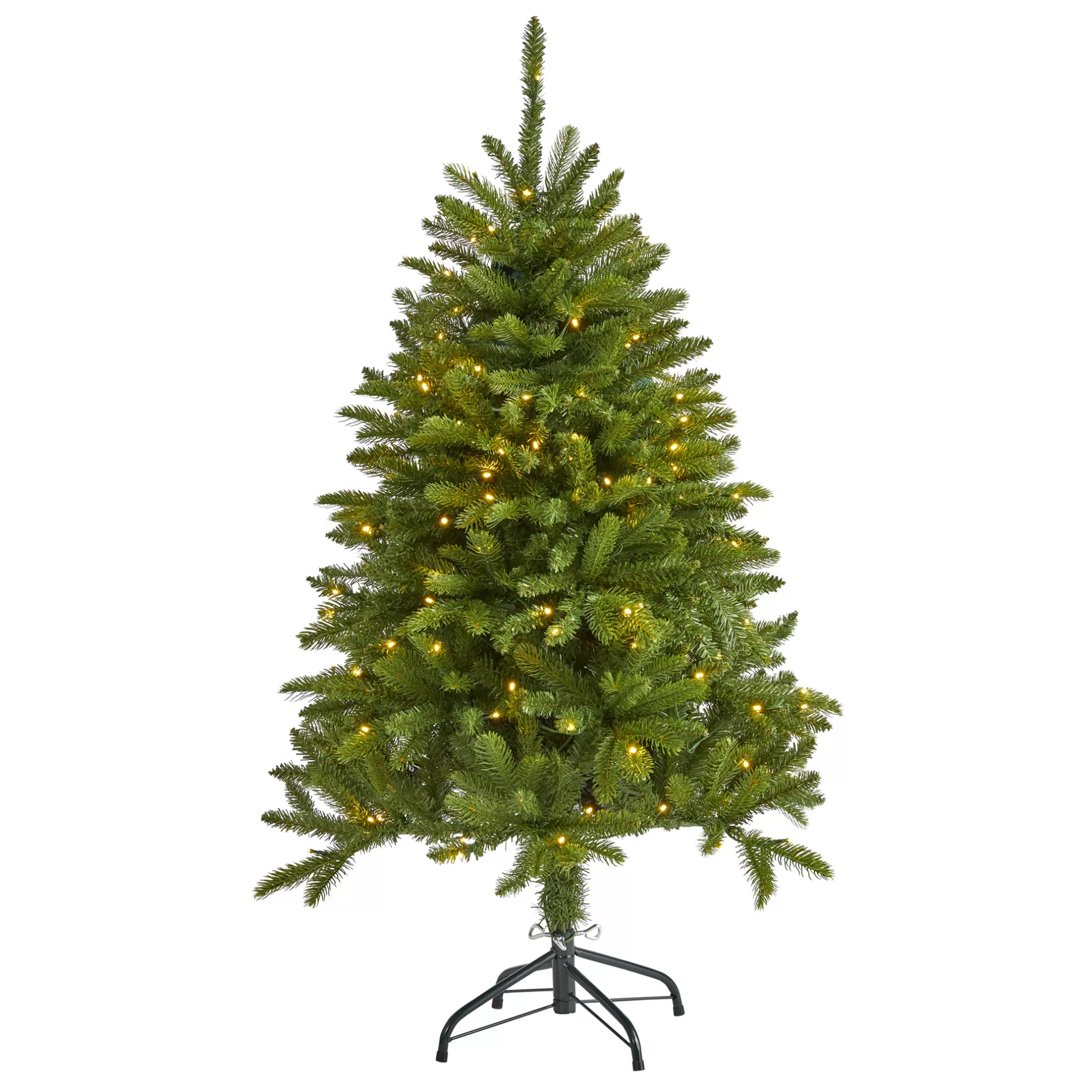 Cheap 4' Pre-Lit Sierra Spruce Artificial Christmas Tree, Clear Led Lights Pre-Lit