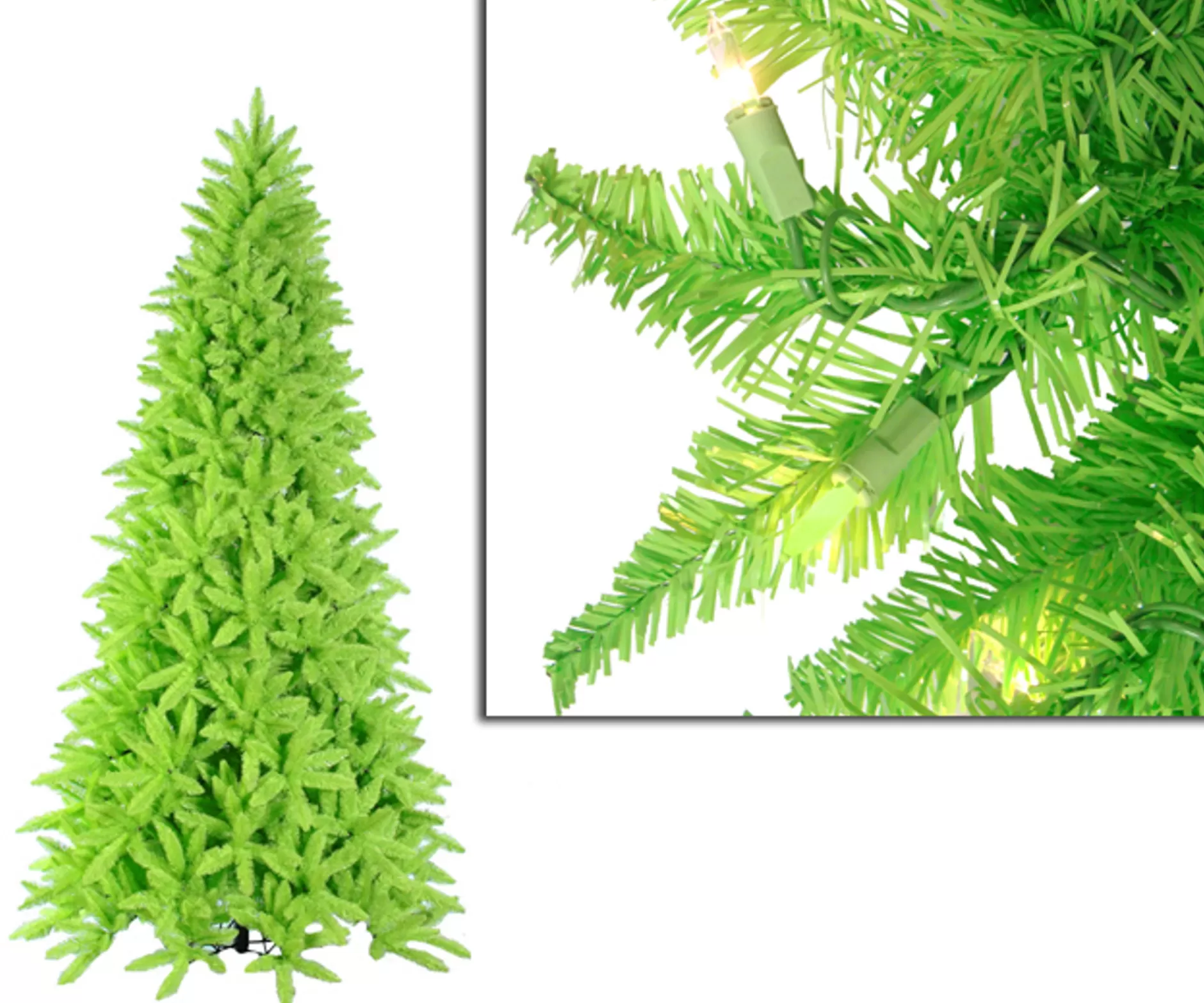 Fashion 10' Pre-Lit Slim Ashley Spruce Artificial Christmas Tree - Green Lights Pre-Lit