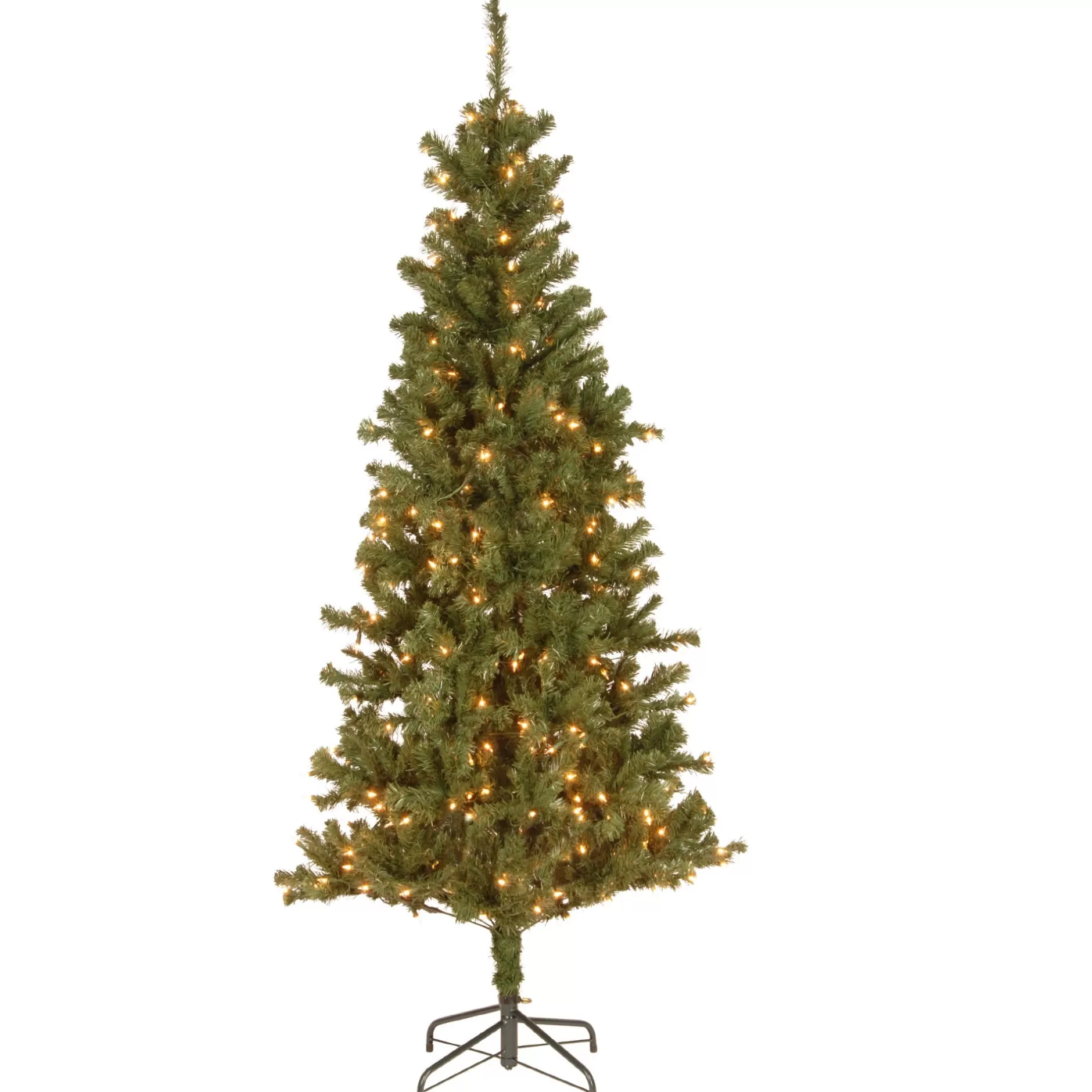 Discount 6.5' Pre-Lit Slim Canadian Grande Fir Artificial Christmas Tree - Clear Led Lights Pre-Lit