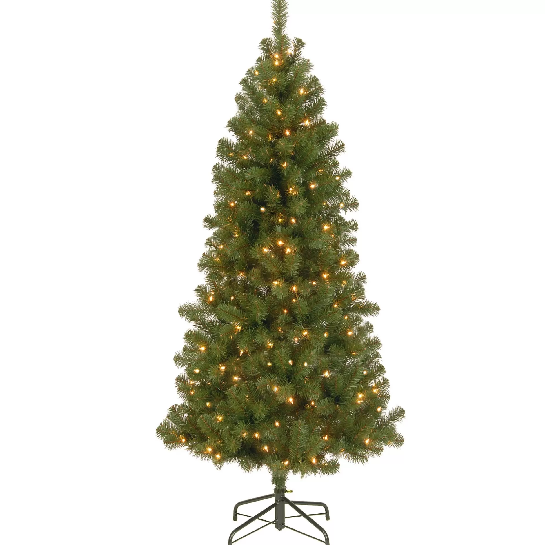 Fashion 7' Pre-Lit Slim Canadian Grande Fir Artificial Christmas Tree - Clear Lights Pre-Lit