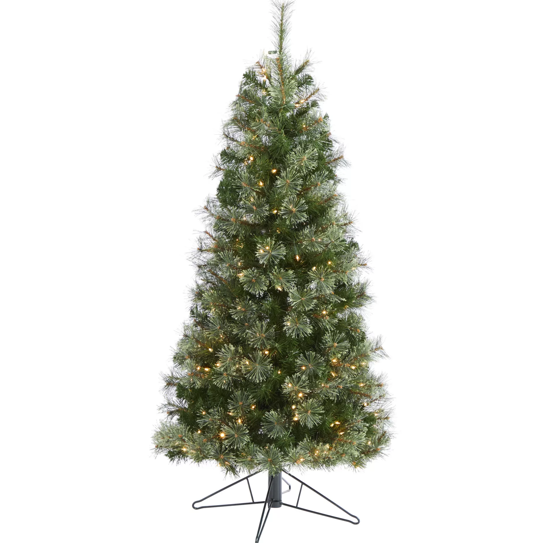 Best 5' Pre-Lit Slim Cashmere Pine Artificial Christmas Tree, Warm Clear Led Lights Pre-Lit
