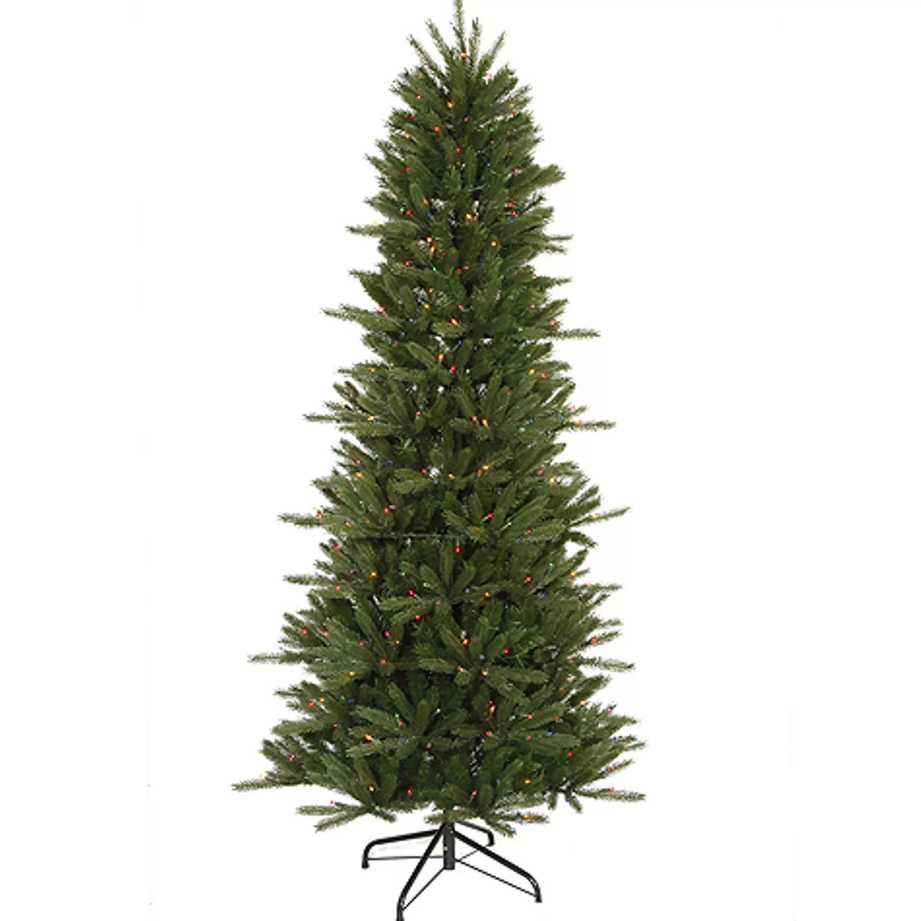 Sale 4.5' Pre-Lit Slim Fir Artificial Christmas Tree - Multicolor Dura-Lit Lights Pre-Lit