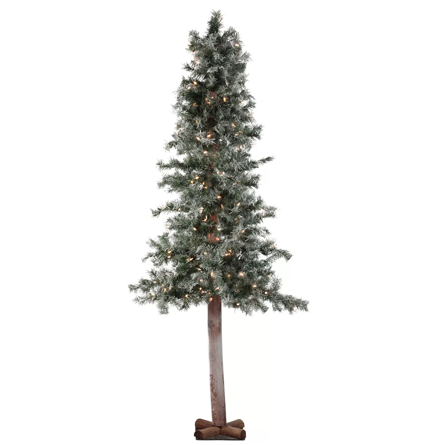 Best Sale 6' Pre-Lit Slim Frosted And Glittered Woodland Alpine Artificial Christmas Tree - Clear Lights - 30871437 Pre-Lit
