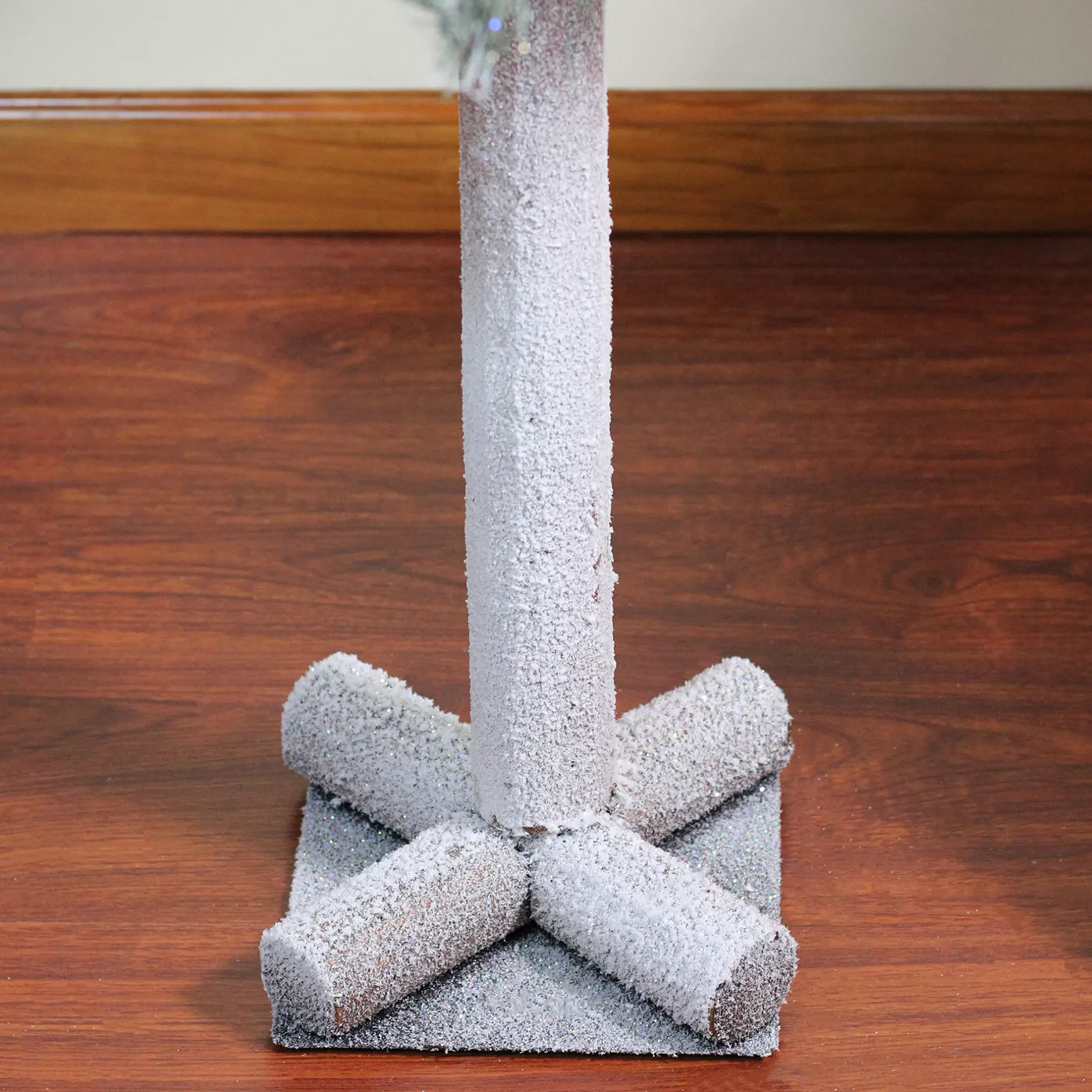 Best 5' Pre-Lit Slim Frosted And Glittered Woodland Alpine Artificial Christmas Tree - Clear Lights - 31733901 Pre-Lit