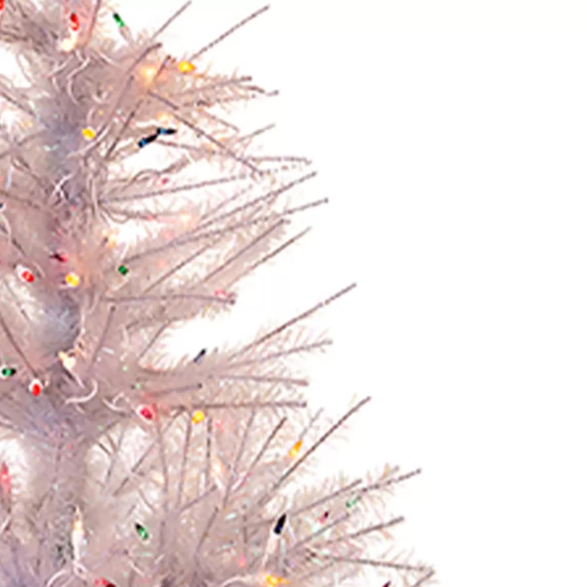 Online 4.5' Pre-Lit Slim Glisten Pine Artificial Christmas Tree, Multicolor Lights Pre-Lit