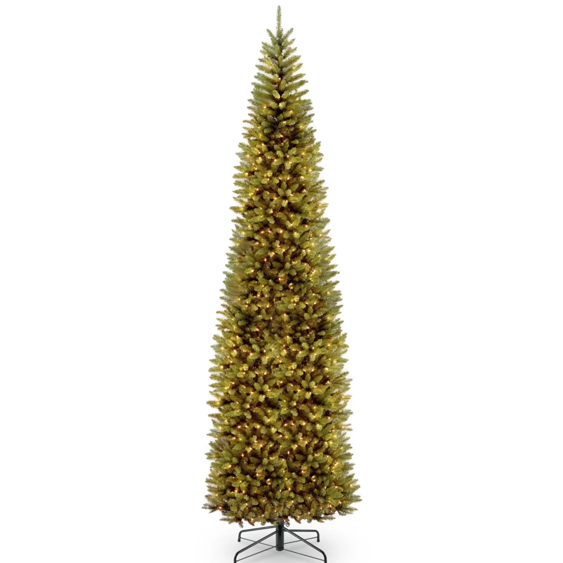 Outlet 10' Pre-Lit Slim Kingswood Fir Artificial Christmas Tree, Clear Lights Pre-Lit