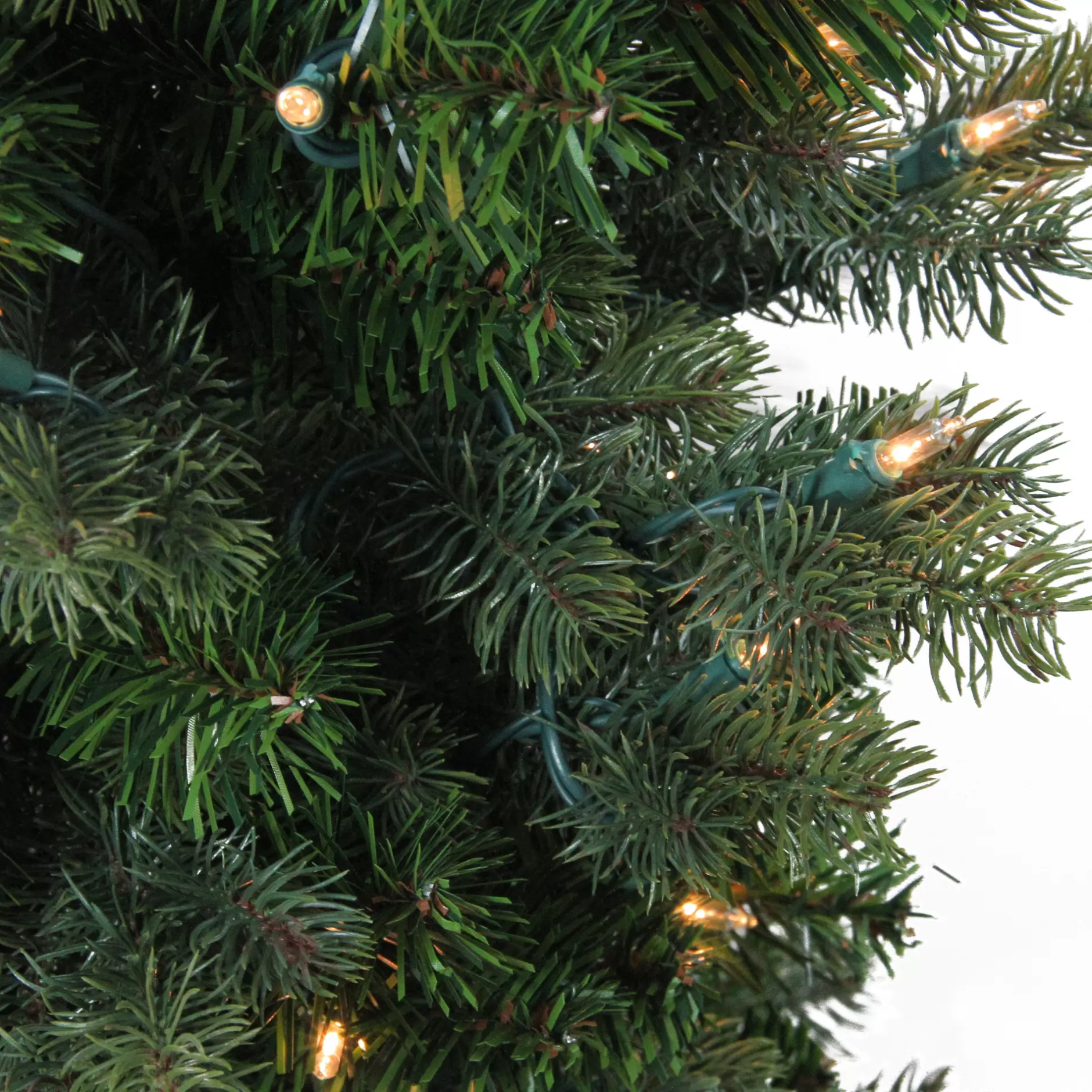 Store 4' Pre-Lit Slim Savannah Spruce Slim Artificial Christmas Tree - Clear Lights Pre-Lit