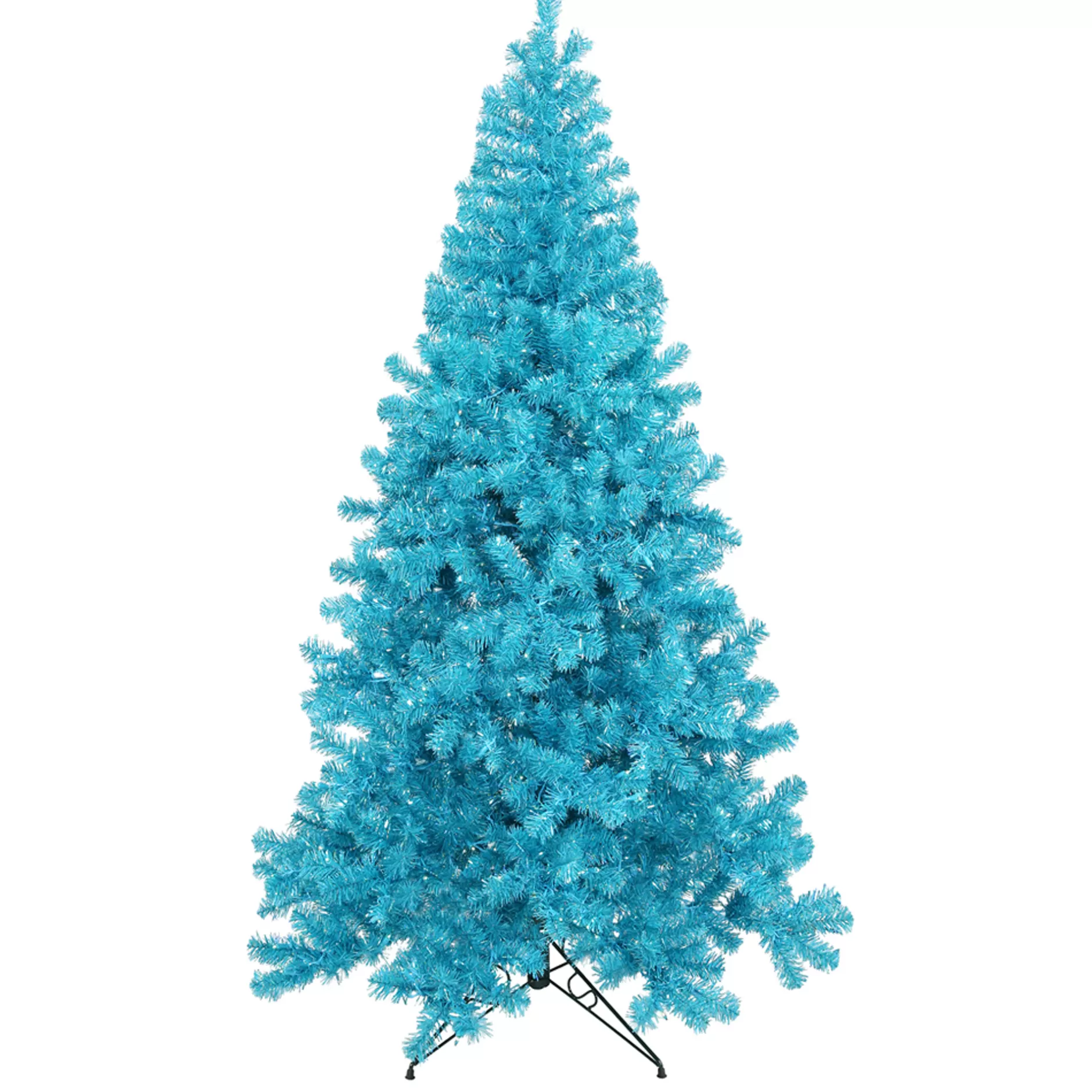Shop 12' Pre-Lit Slim Sky Blue Ashley Spruce Artificial Christmas Tree - Clear And Blue Lights Pre-Lit