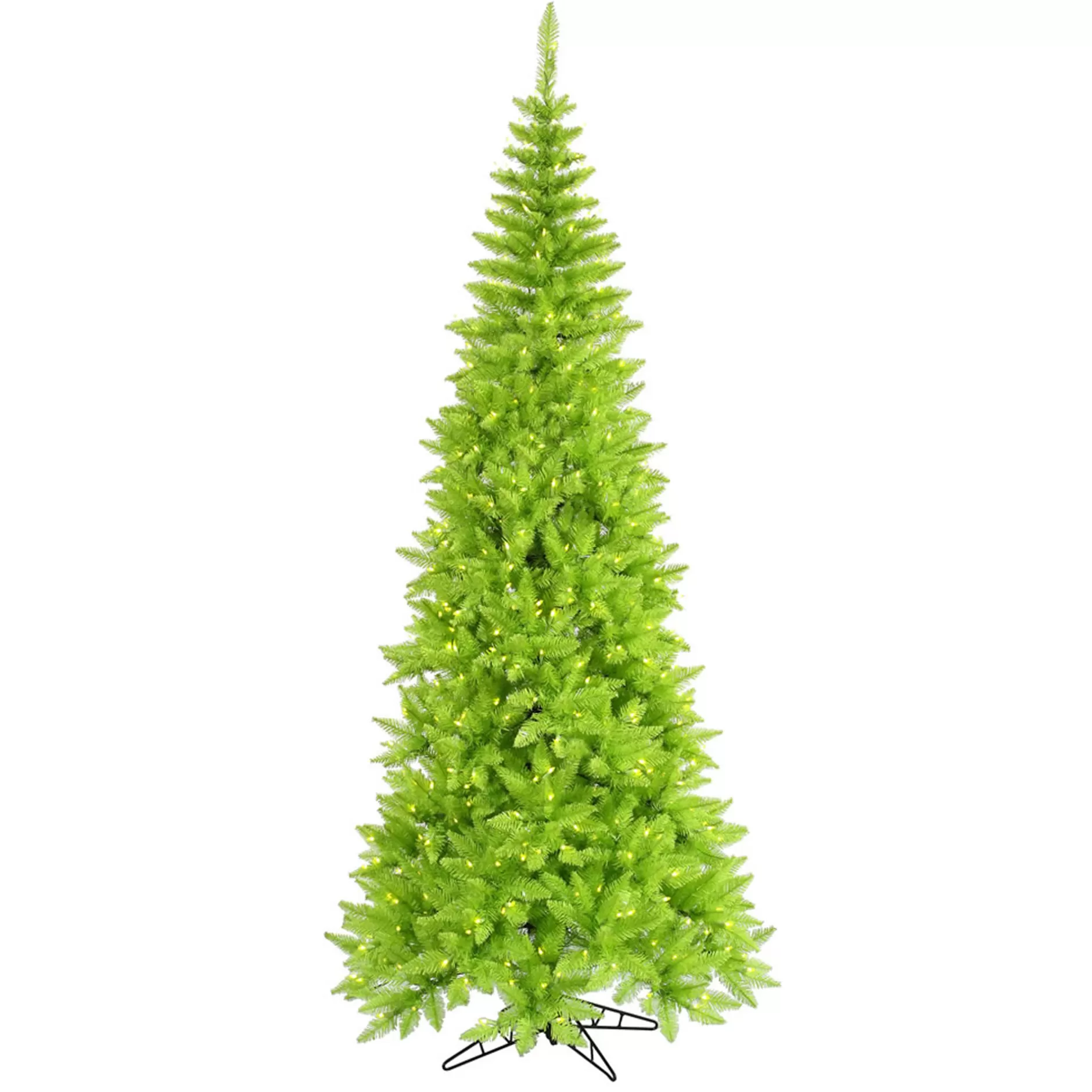 Shop 12' Pre-Lit Slim Spruce Artificial Christmas Tree - Green Lights Pre-Lit