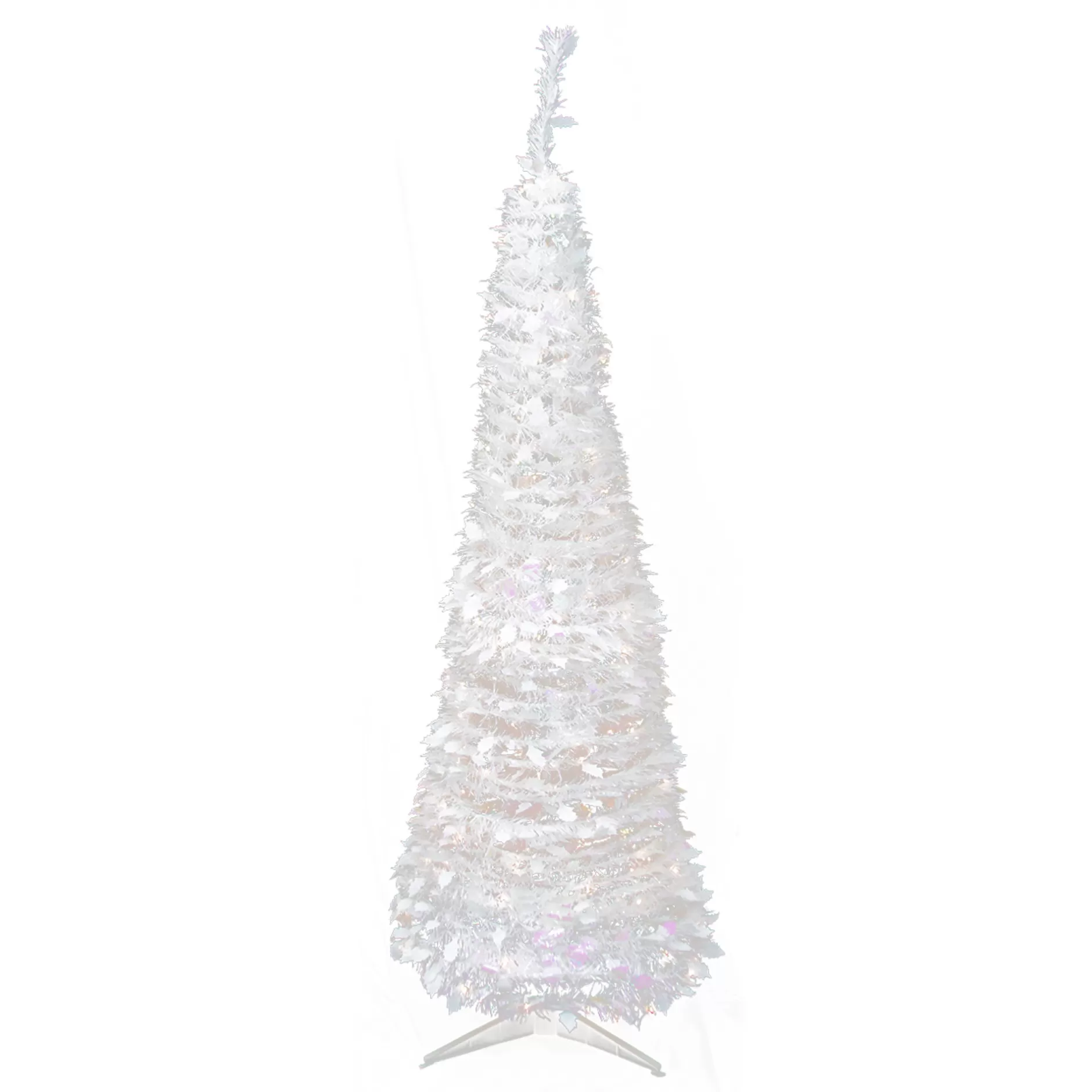 Sale 6' Pre-Lit Slim Tinsel Artificial Christmas Tree - Clear Lights Colorful