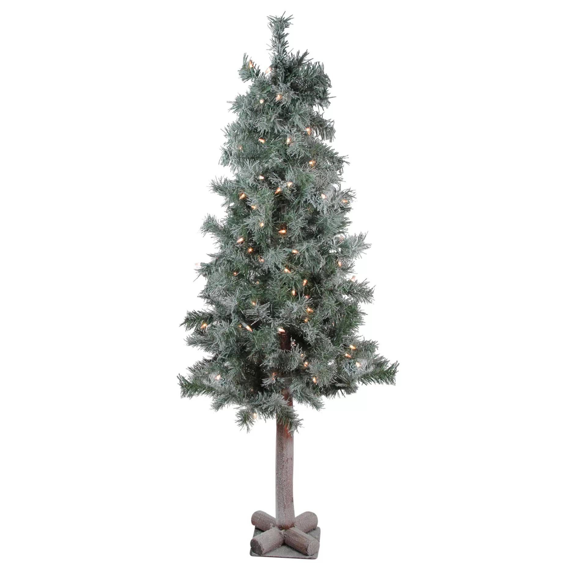 Best Sale 4' Pre-Lit Slim Woodland Alpine Artificial Christmas Tree - Clear Lights Alpine