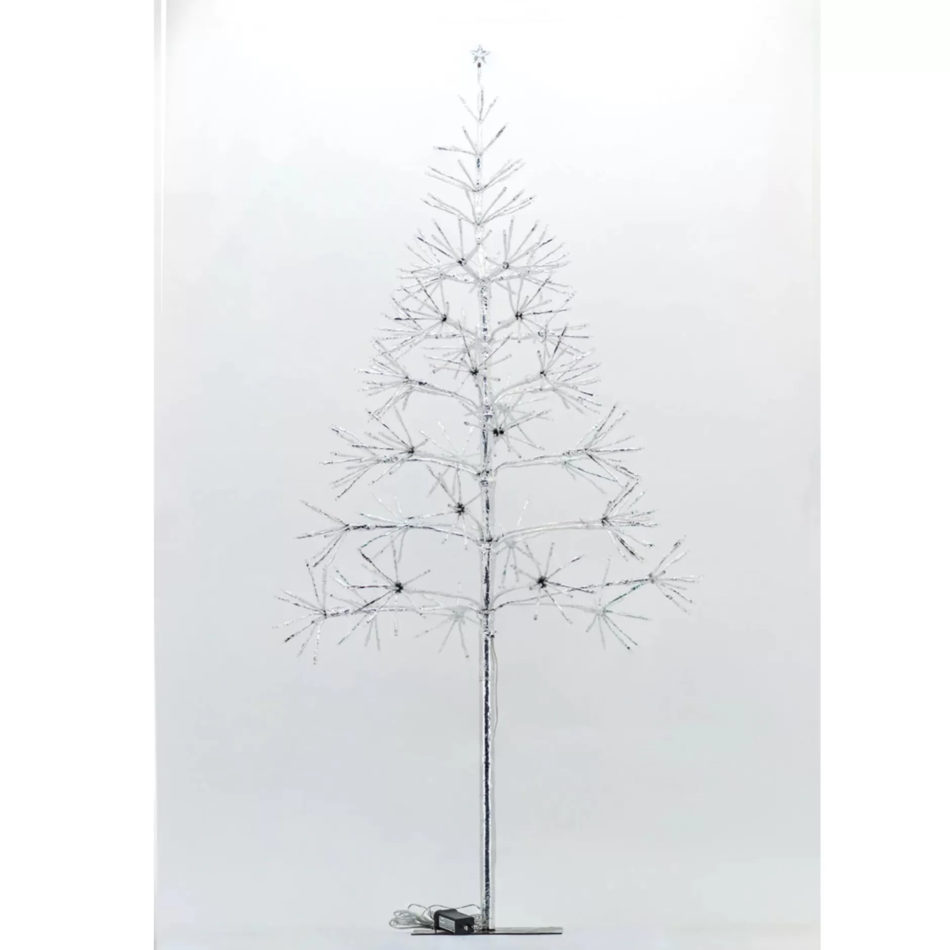 Cheap 4.5' Pre-Lit Sparkling Artificial Christmas Tree, Warm White Led Lights Pre-Lit