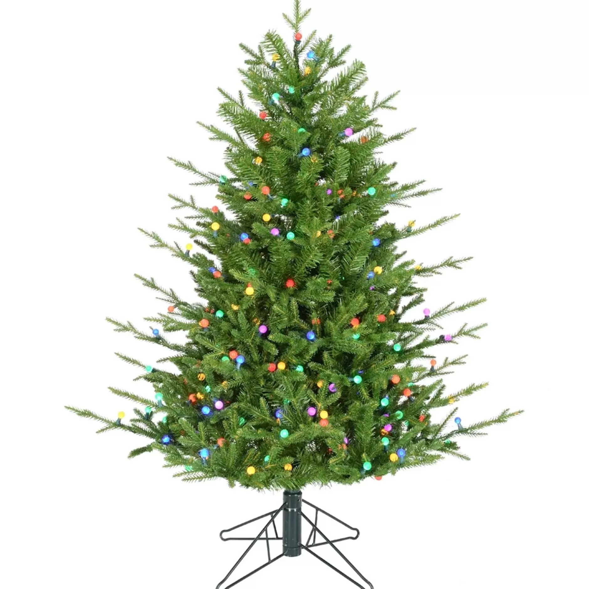 Best Sale 4' Pre-Lit Timberlandartificial Christmas Tree, Multicolor Lights Pre-Lit