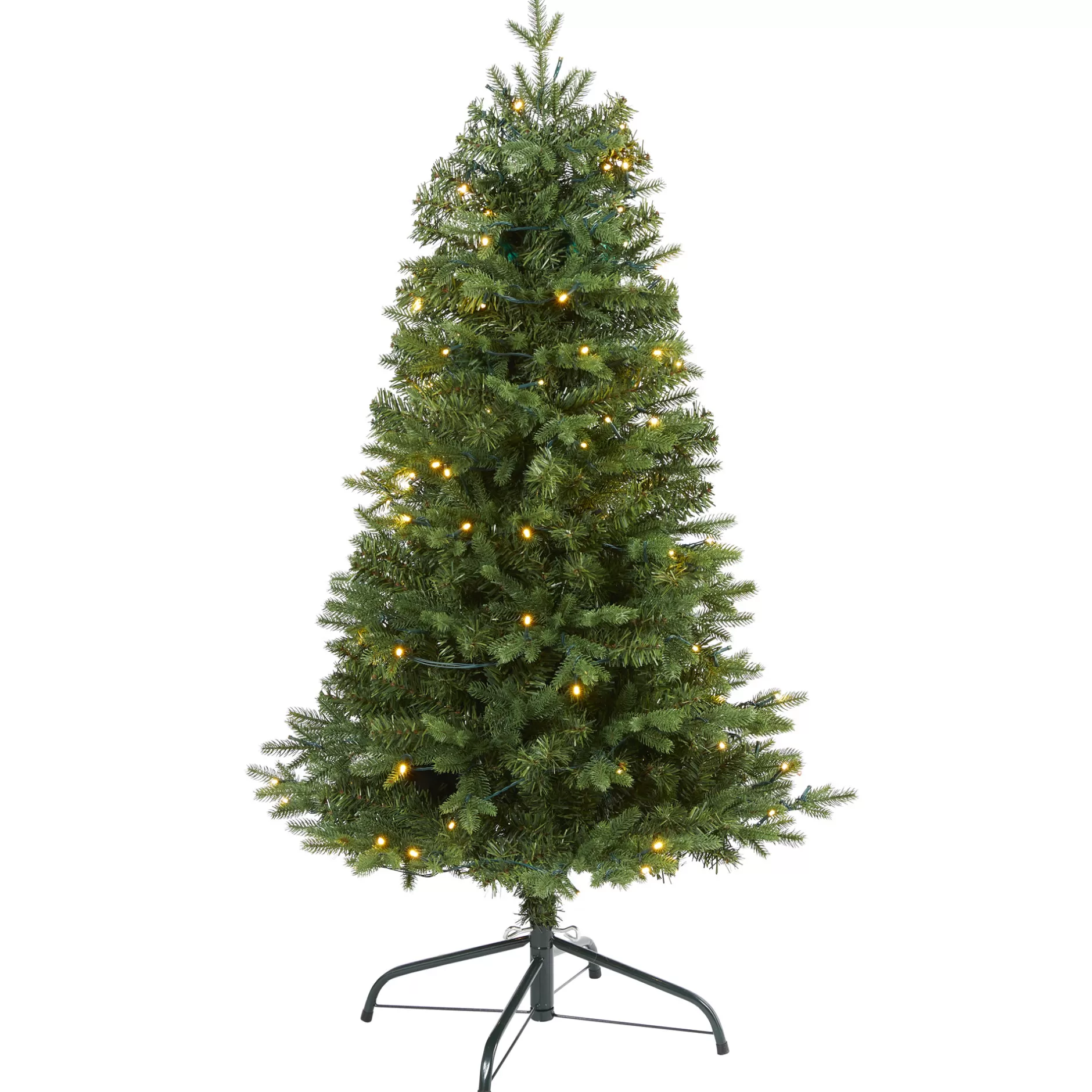 Flash Sale 4' Pre-Lit Vermont Fir Artificial Christmas Tree, Warm Clear Led Lights Pre-Lit