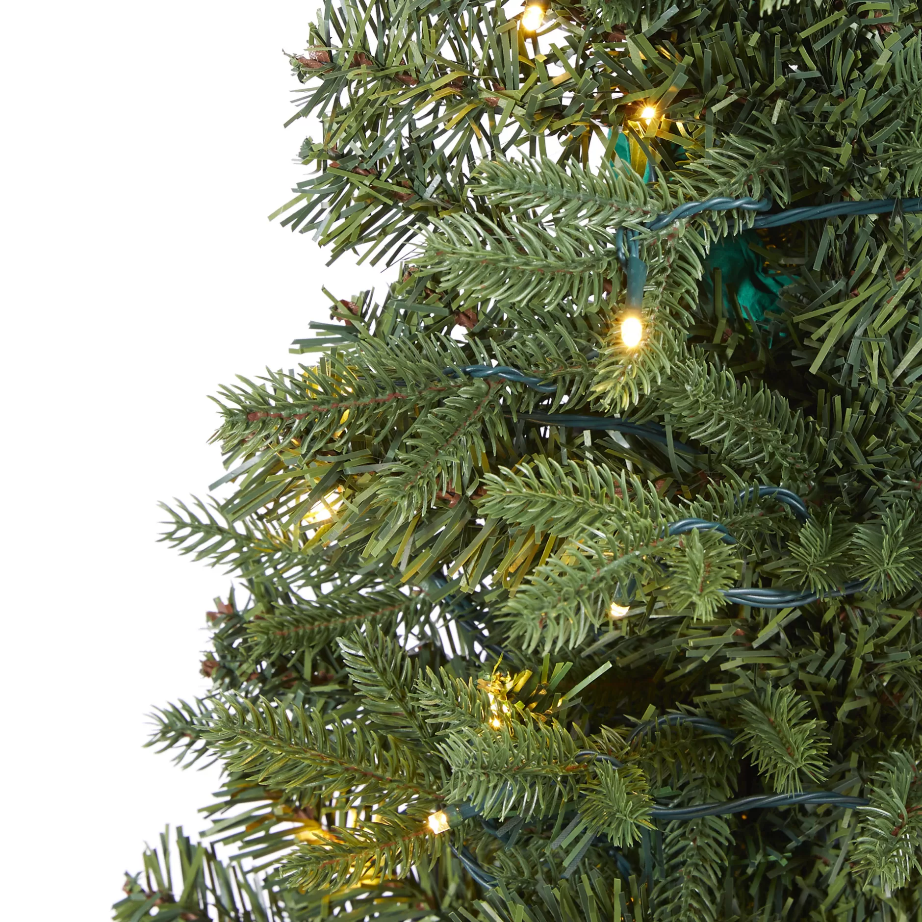 Flash Sale 4' Pre-Lit Vermont Fir Artificial Christmas Tree, Warm Clear Led Lights Pre-Lit