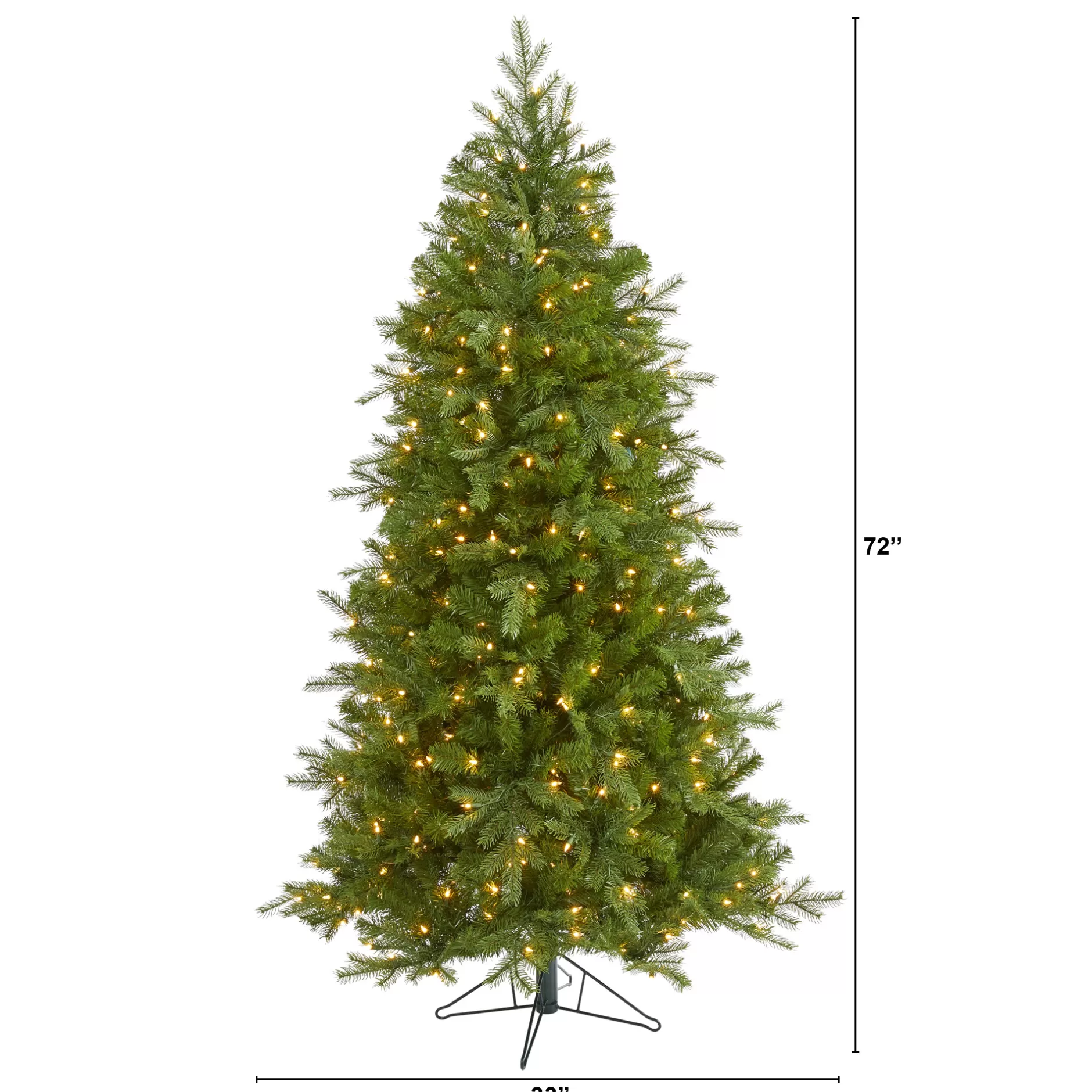 Best 6' Pre-Lit Vienna Fir Artificial Christmas Tree, Warm Clear Led Lights Pre-Lit