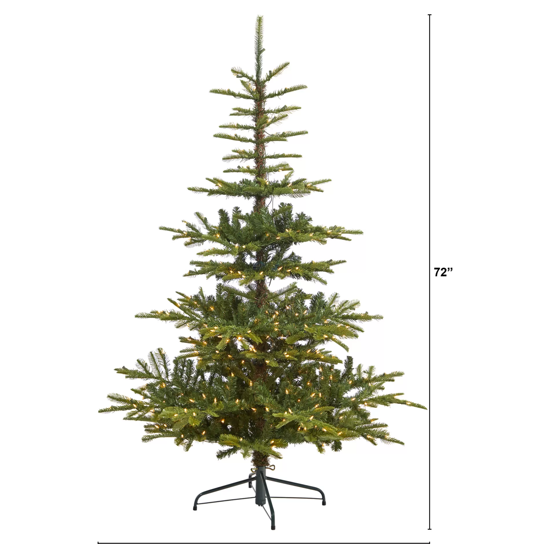 Hot 6' Pre-Lit Washington Spruce Artificial Christmas Tree, Clear Led Lights Colorful