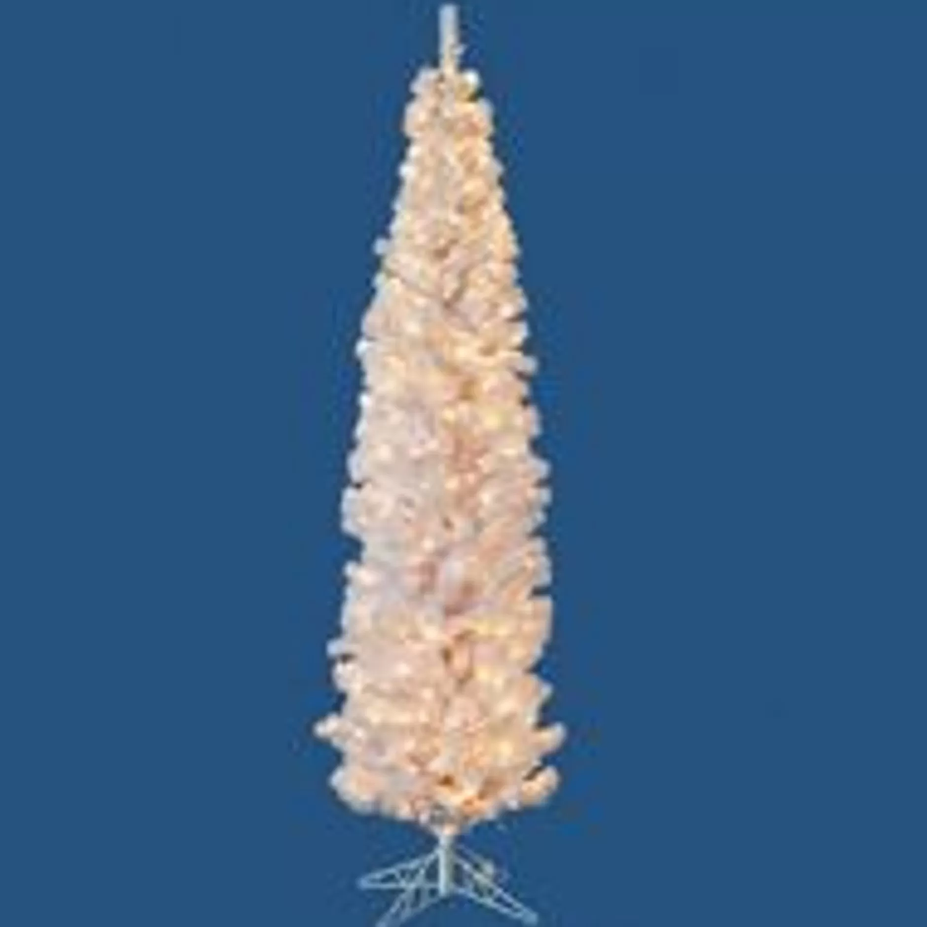 Flash Sale 7' Pre-Lit White Winchester Pencil Christmas Tree - Clear Lights Pre-Lit