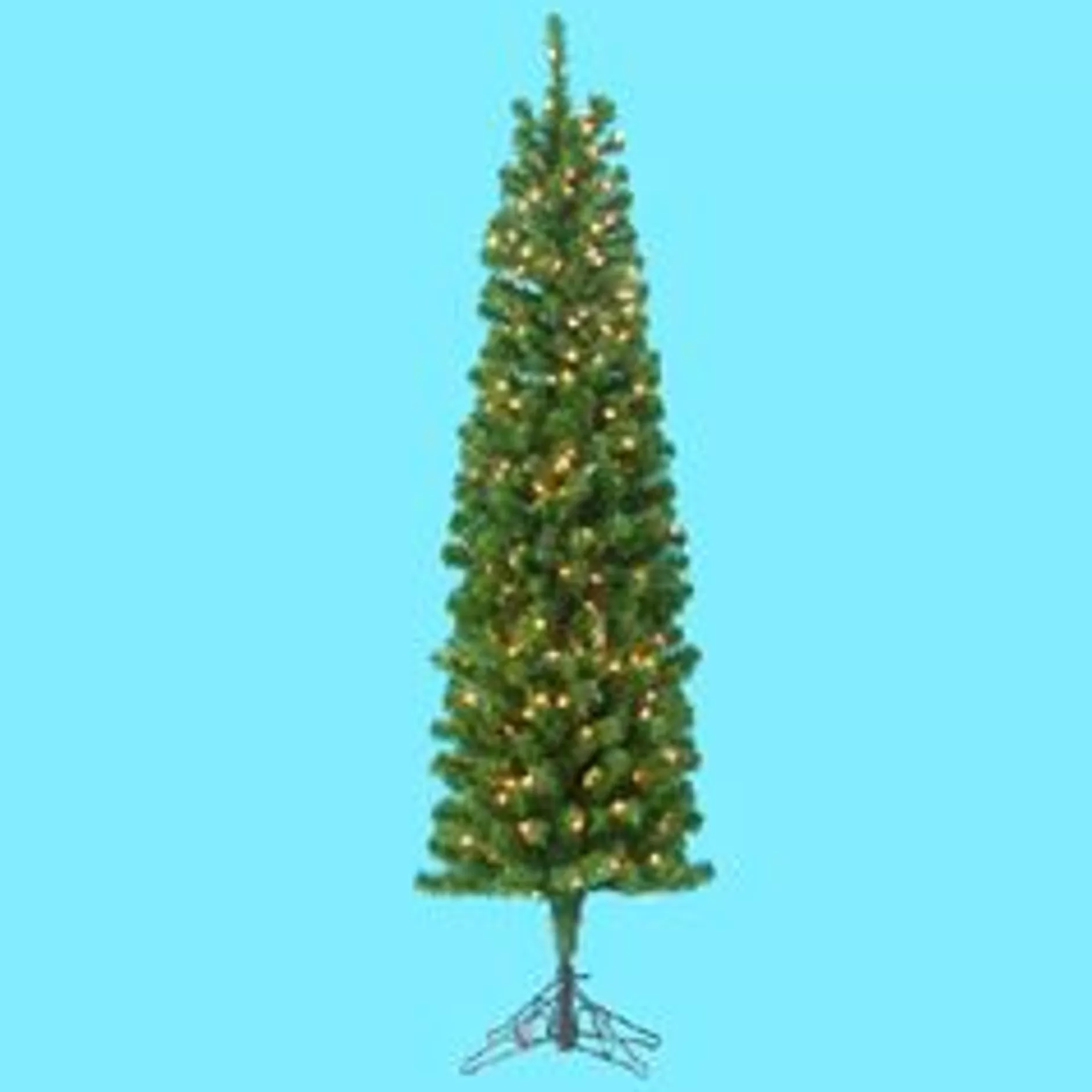 Shop 6' Pre-Lit Winchester Pine Pencil Christmas Tree - Clear Lights Pre-Lit