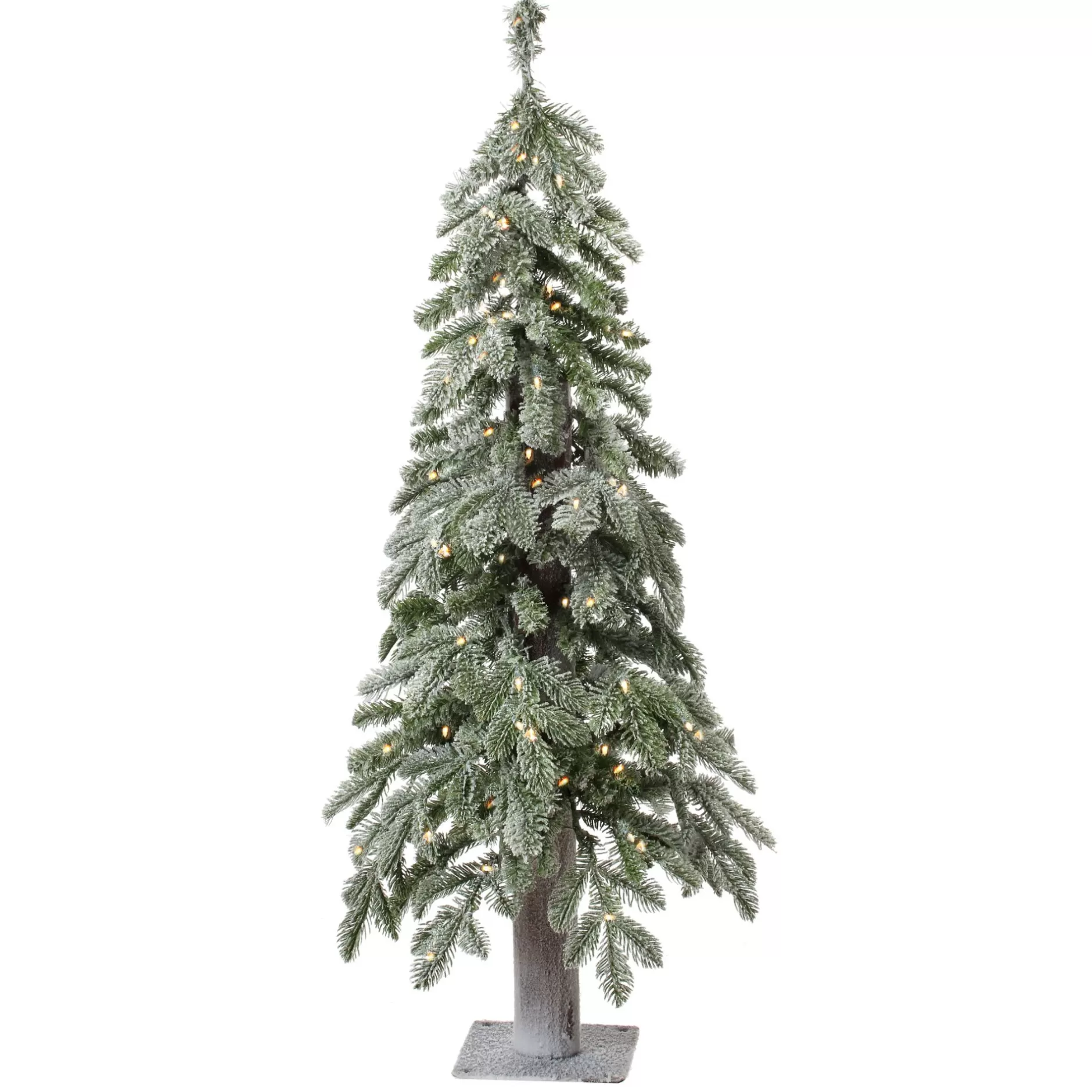 Shop 3' Pre-Lit Winter Frost Alpine Artificial Christmas Tree, Warm White Led Lights Pre-Lit