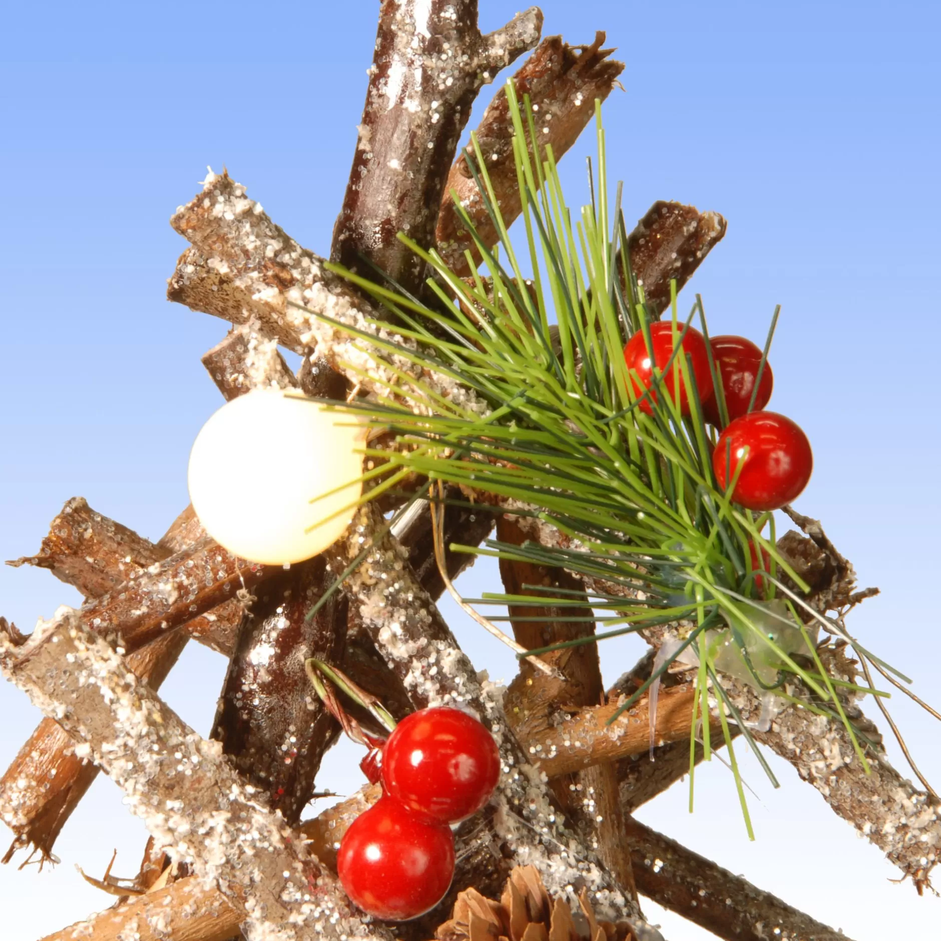Cheap 23" Pre-Lit Wood Look Battery Operated Christmas Tree - Warm White Led Lights Pre-Lit