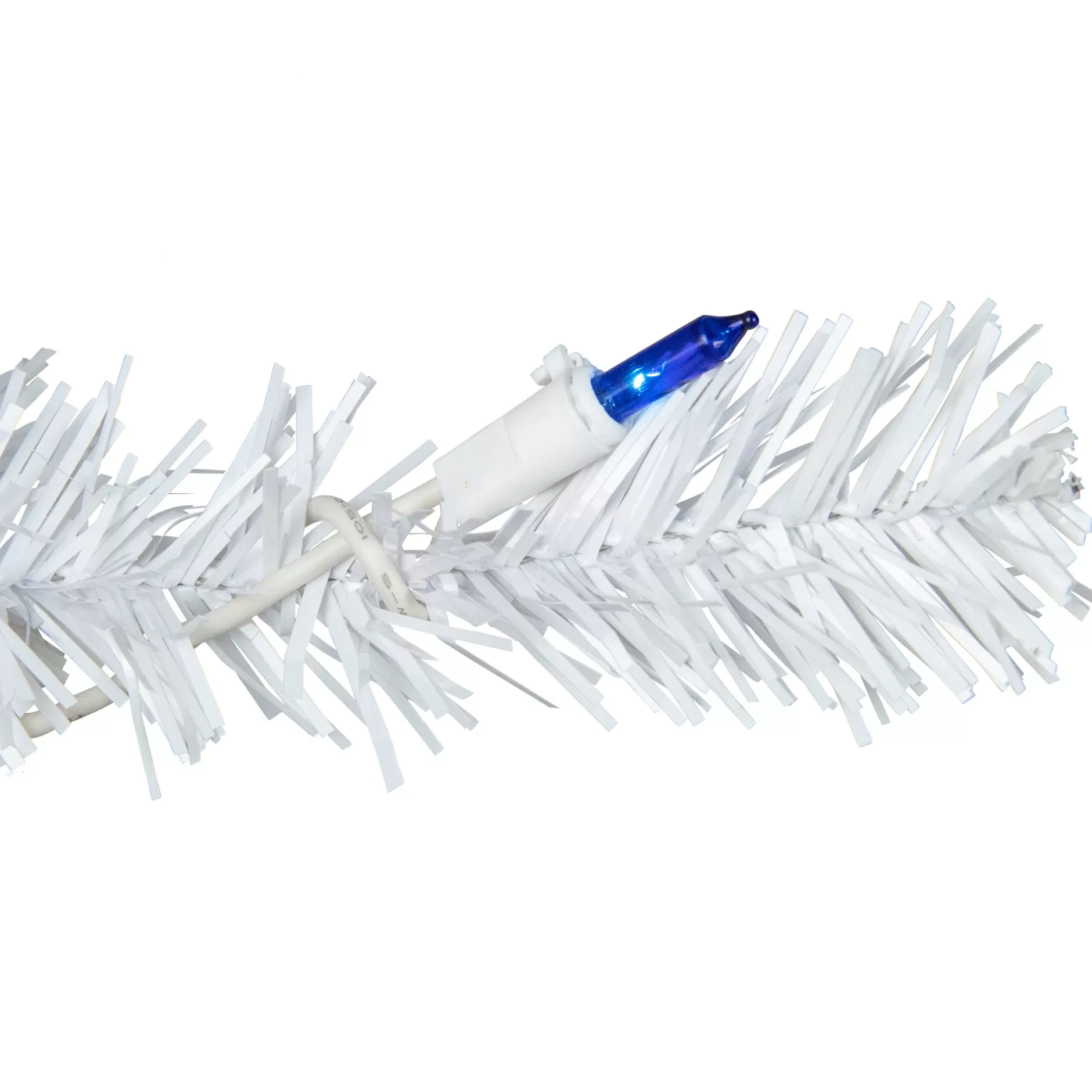Store 4' Pre-Lit Woodbury White Pine Slim Artificial Christmas Tree, Blue Lights Pre-Lit