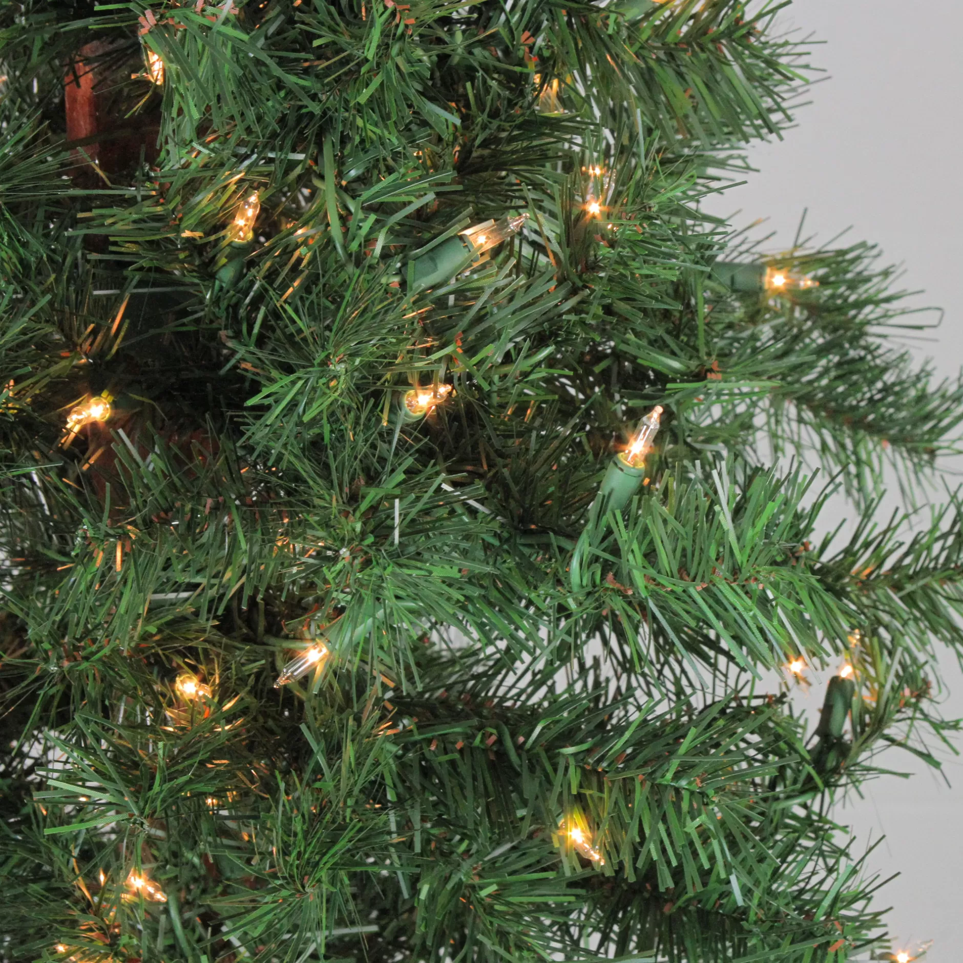 New 4' Pre-Lit Woodland Alpine Artificial Christmas Tree, Clear Lights Alpine