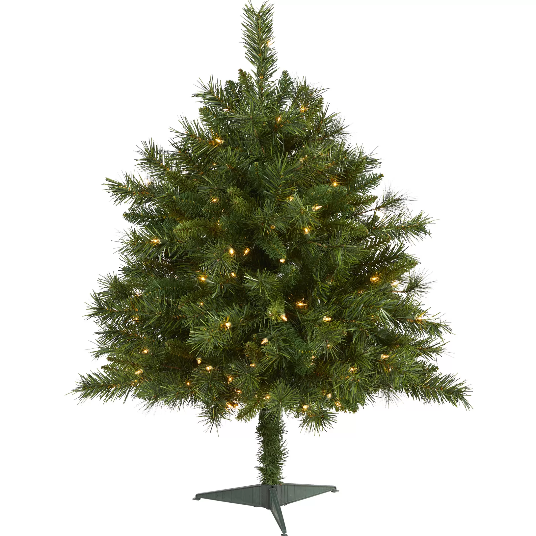 Clearance 3' Pre-Lit Wyoming Pine Artificial Christmas Tree, Clear Led Lights Pre-Lit