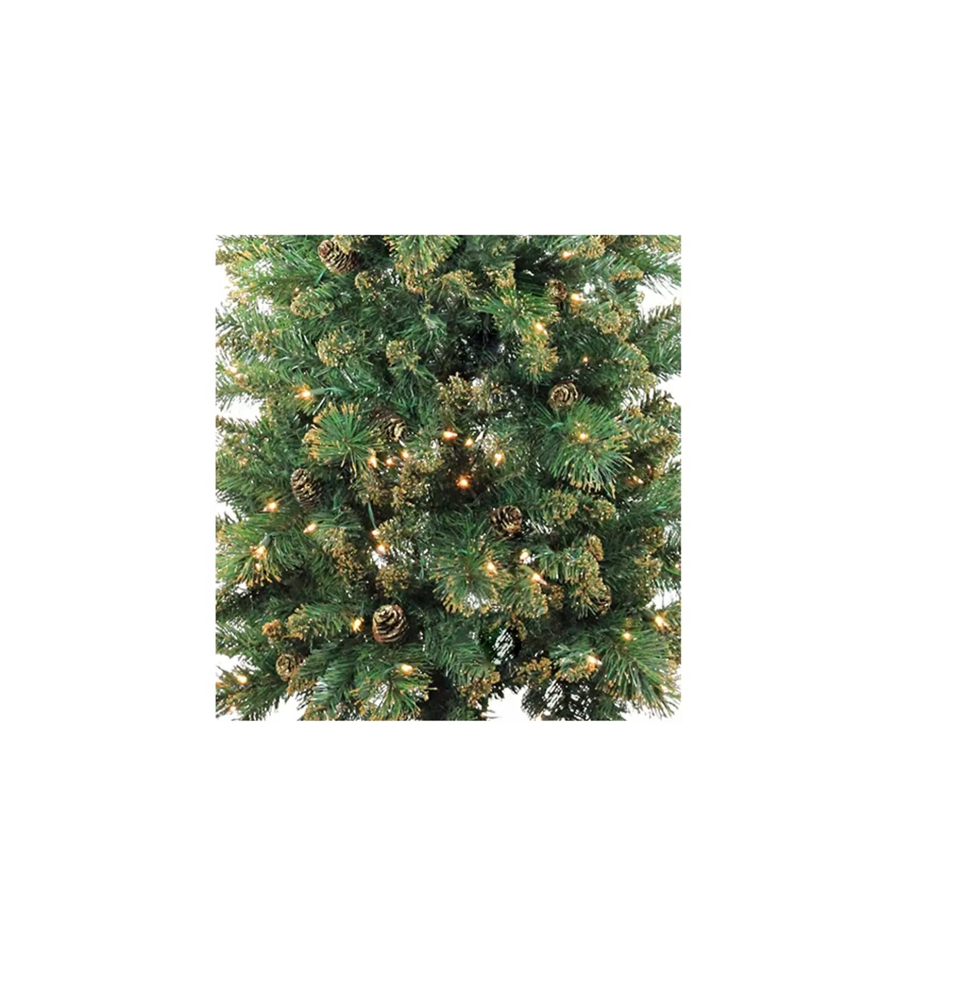 Store 7' Pre-Lit Yorkville Pine Pencil Artificial Christmas Tree - Clear Lights Pre-Lit