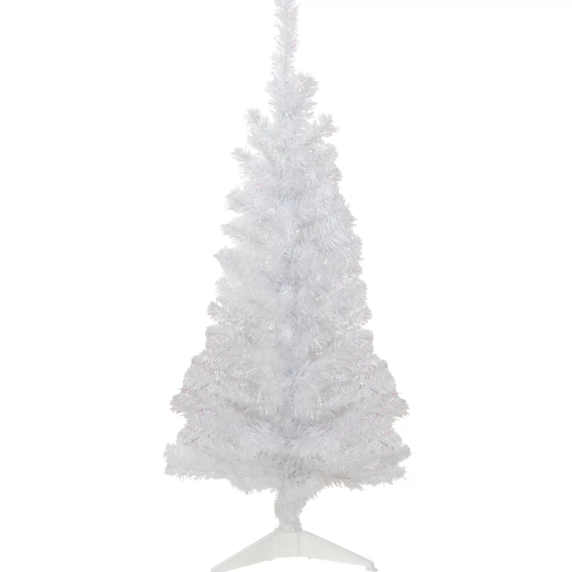 Cheap 4' Rockport White Pine Artificial Christmas Tree, Unlit Colorful