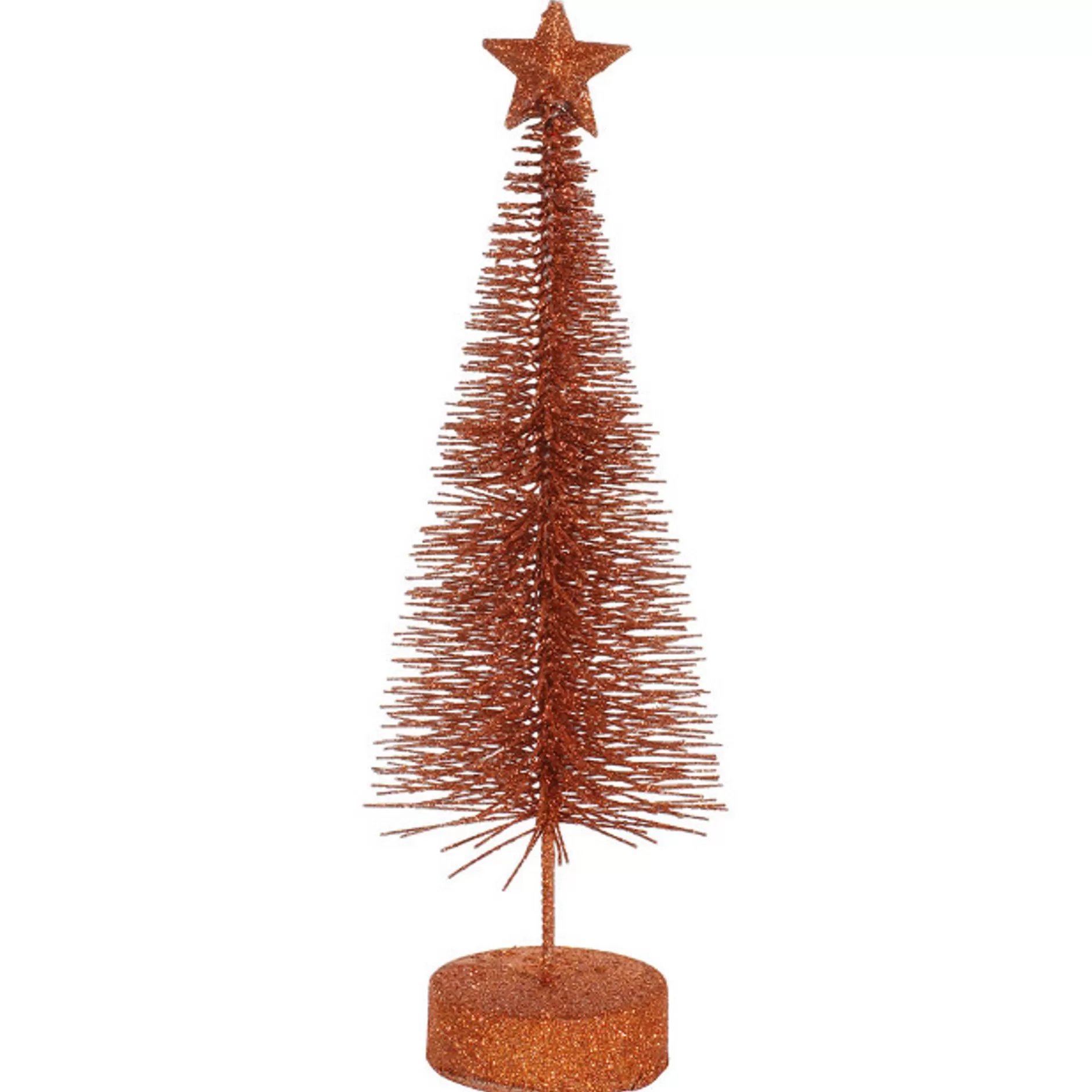 Cheap Set Of 2 Burnt Orange Pencil Glittered Artificial Tabletop Christmas Trees 12" Colorful
