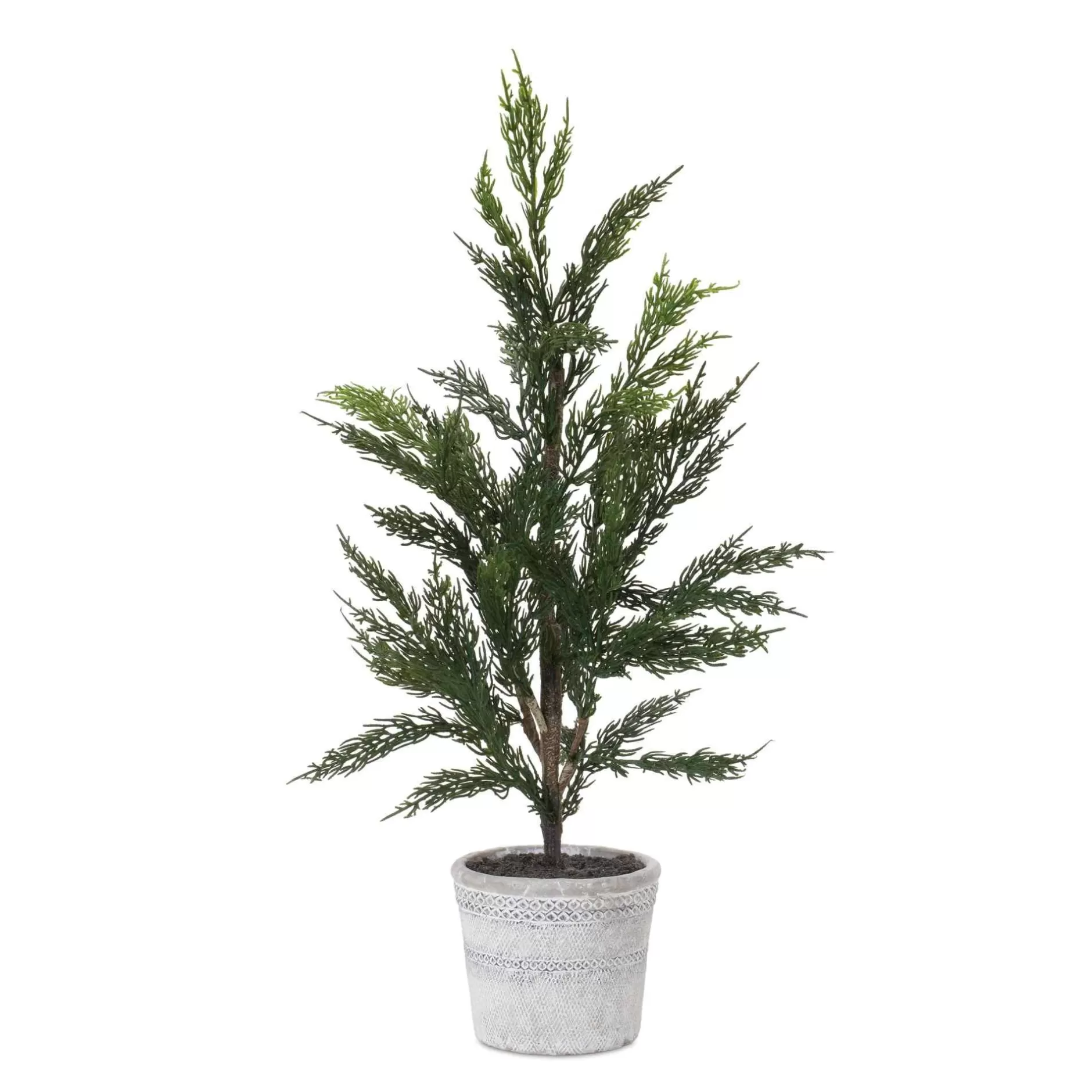 Best Set Of 2 Potted Pine Artificial Christmas Tree, Unlit, 22" Potted